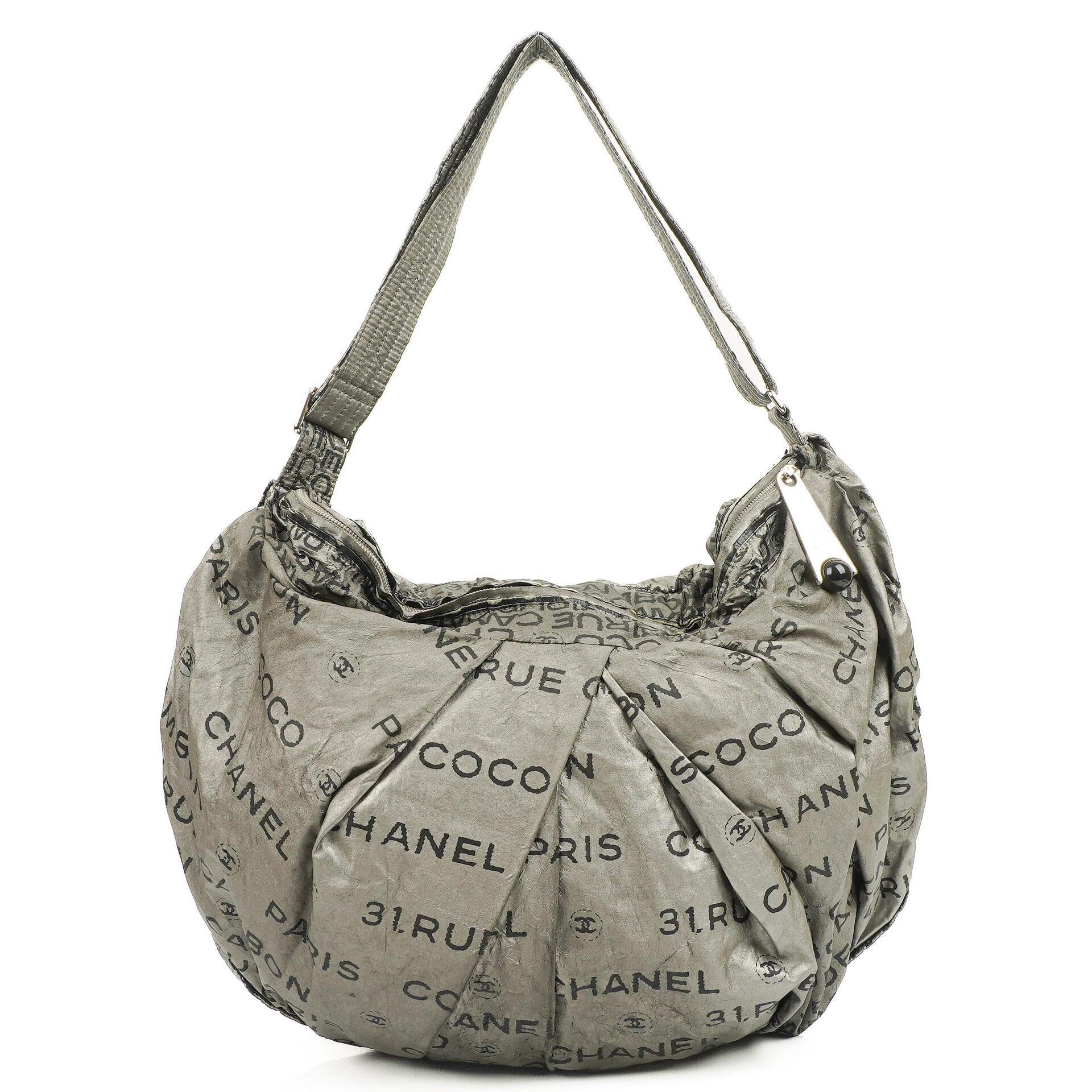 Chanel Metallic Coated Canvas Unlimited Ligne Silver Hobo Bag