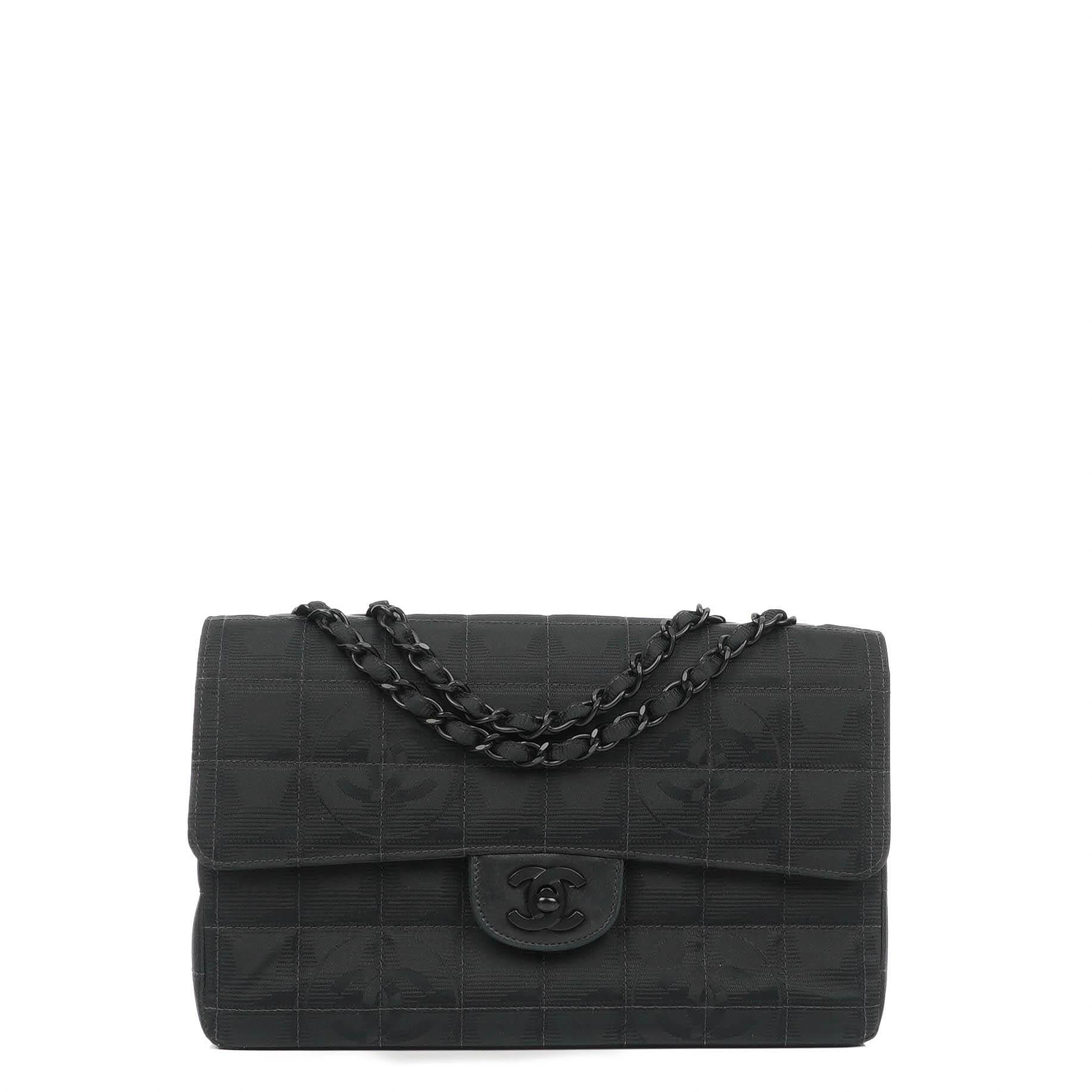 Authentic Pre-Loved Chanel Nylon Travel Line Medium Classic Flap