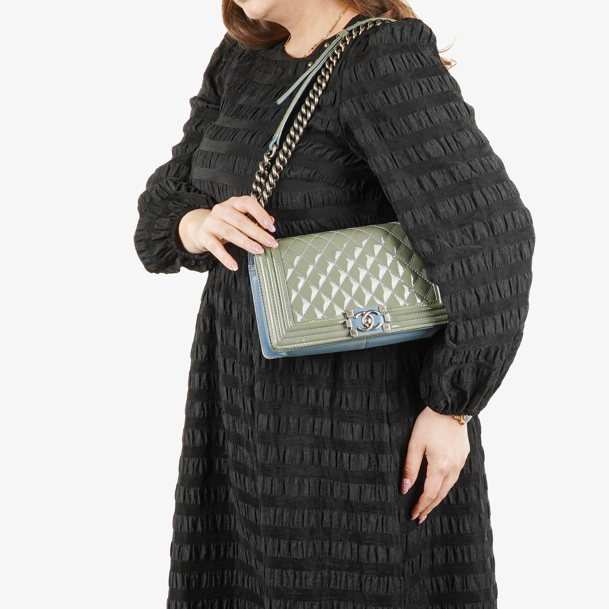 Chanel Patent Leather Boy Flap Bag