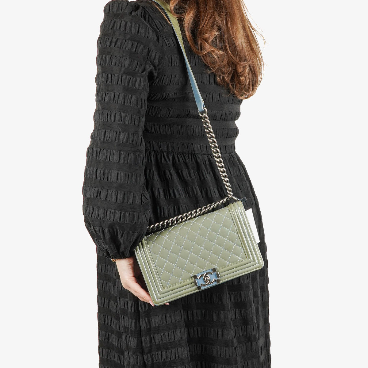 Chanel Patent Leather Boy Flap Bag