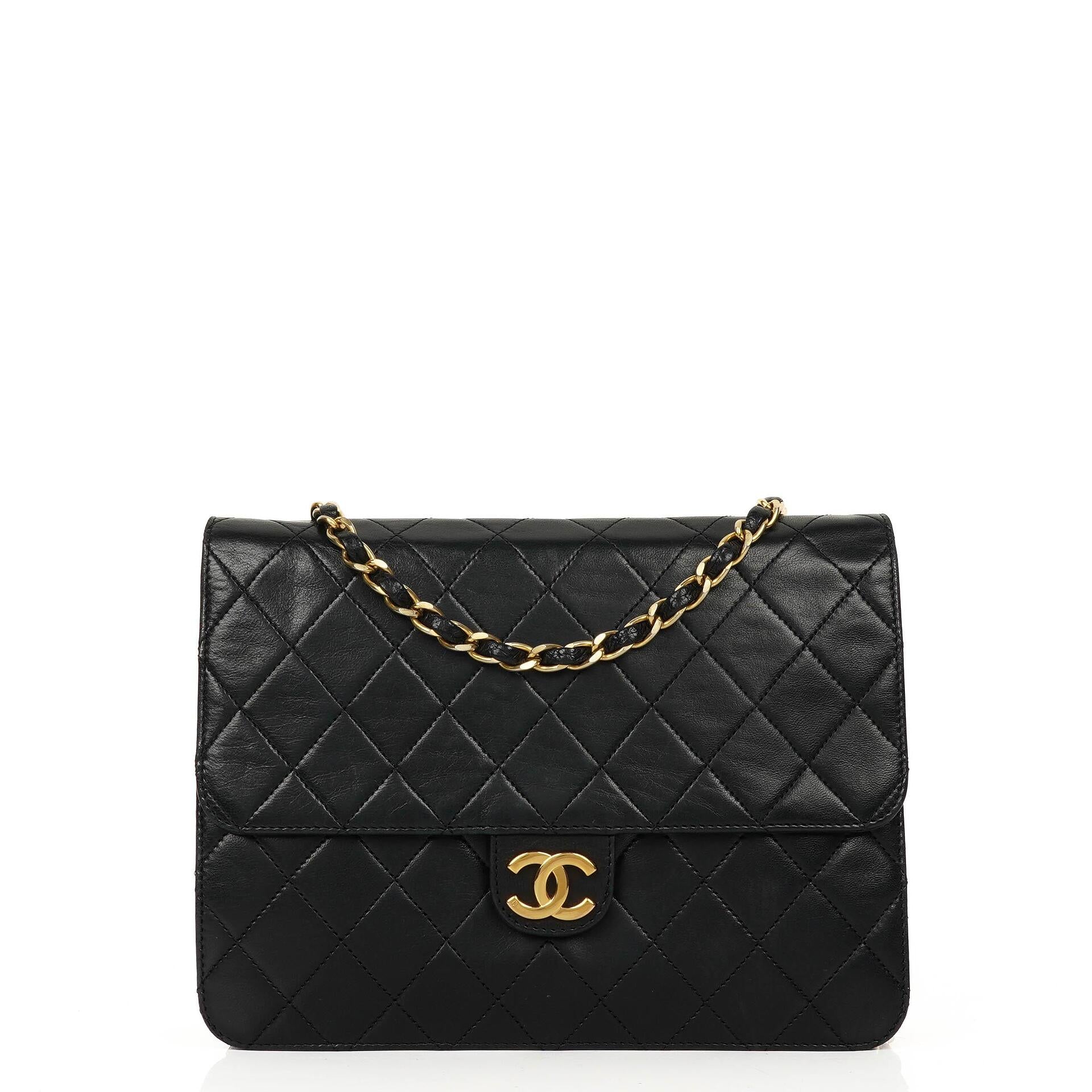 Chanel Small Classic Lambskin Flap Bag With 24K Gold-Plated Hardware
