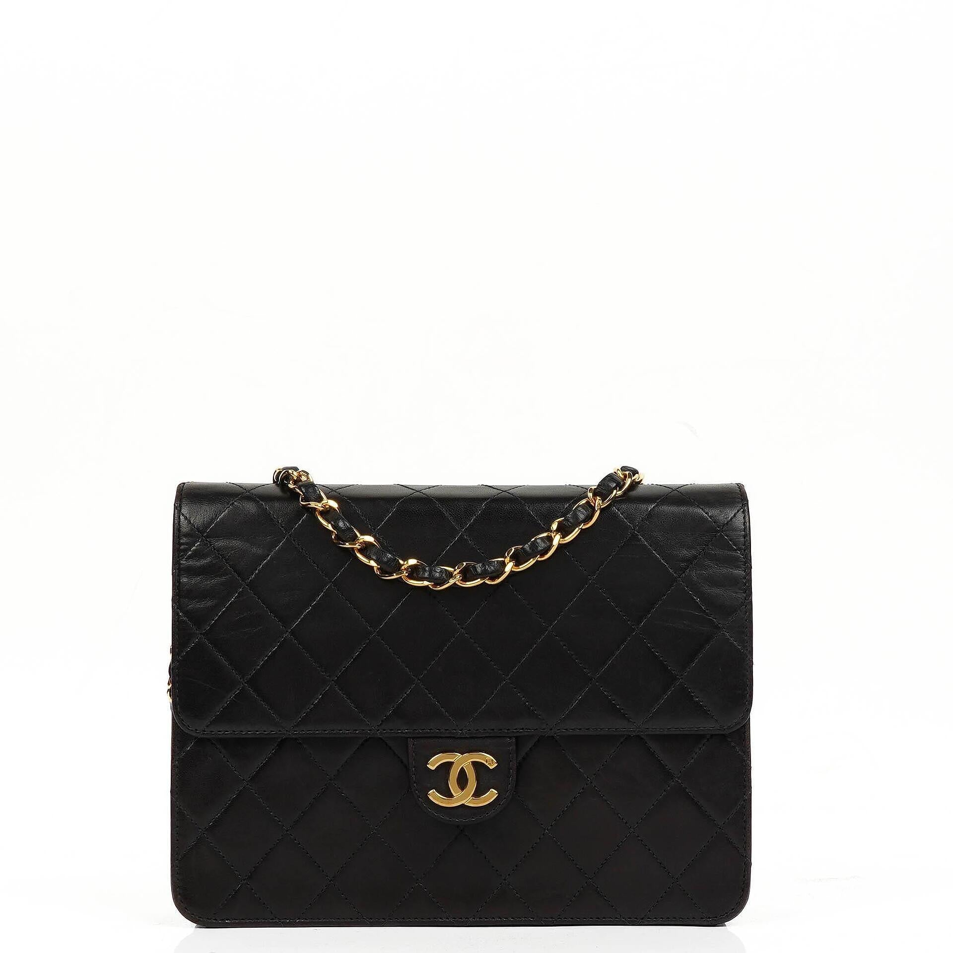 Chanel Small Classic Lambskin Flap Bag With 24K Gold-Plated Hardware