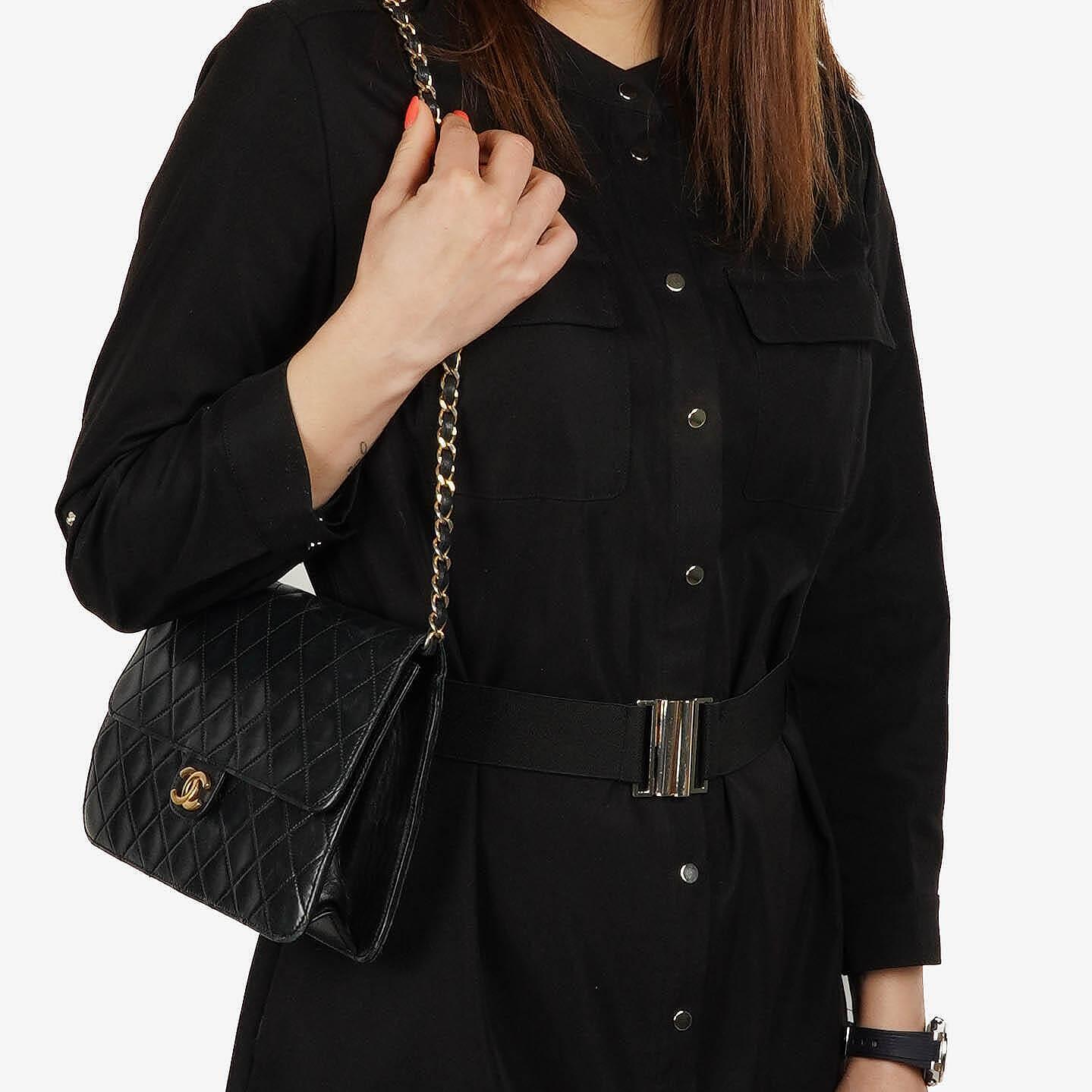 Chanel Small Classic Lambskin Flap Bag With Gold-Tone Hardware