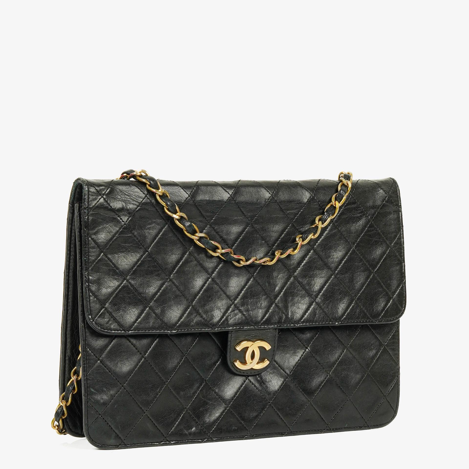 Chanel Small Classic Single Flap Bag Black Quilted Lambskin With 24K Gold-Plated Hardware