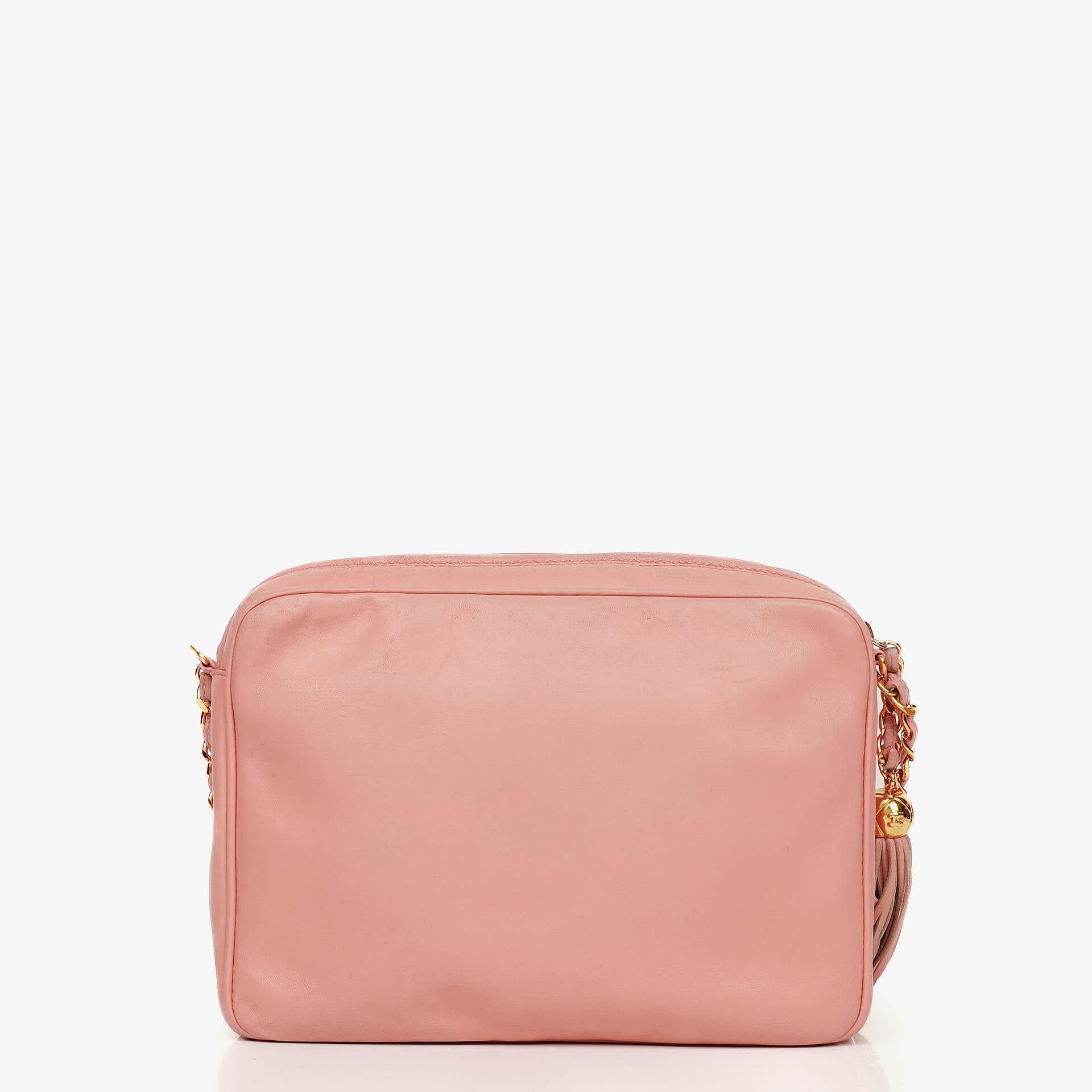 Chanel Triple CC Camera Tassel Lambskin Shoulder Bag