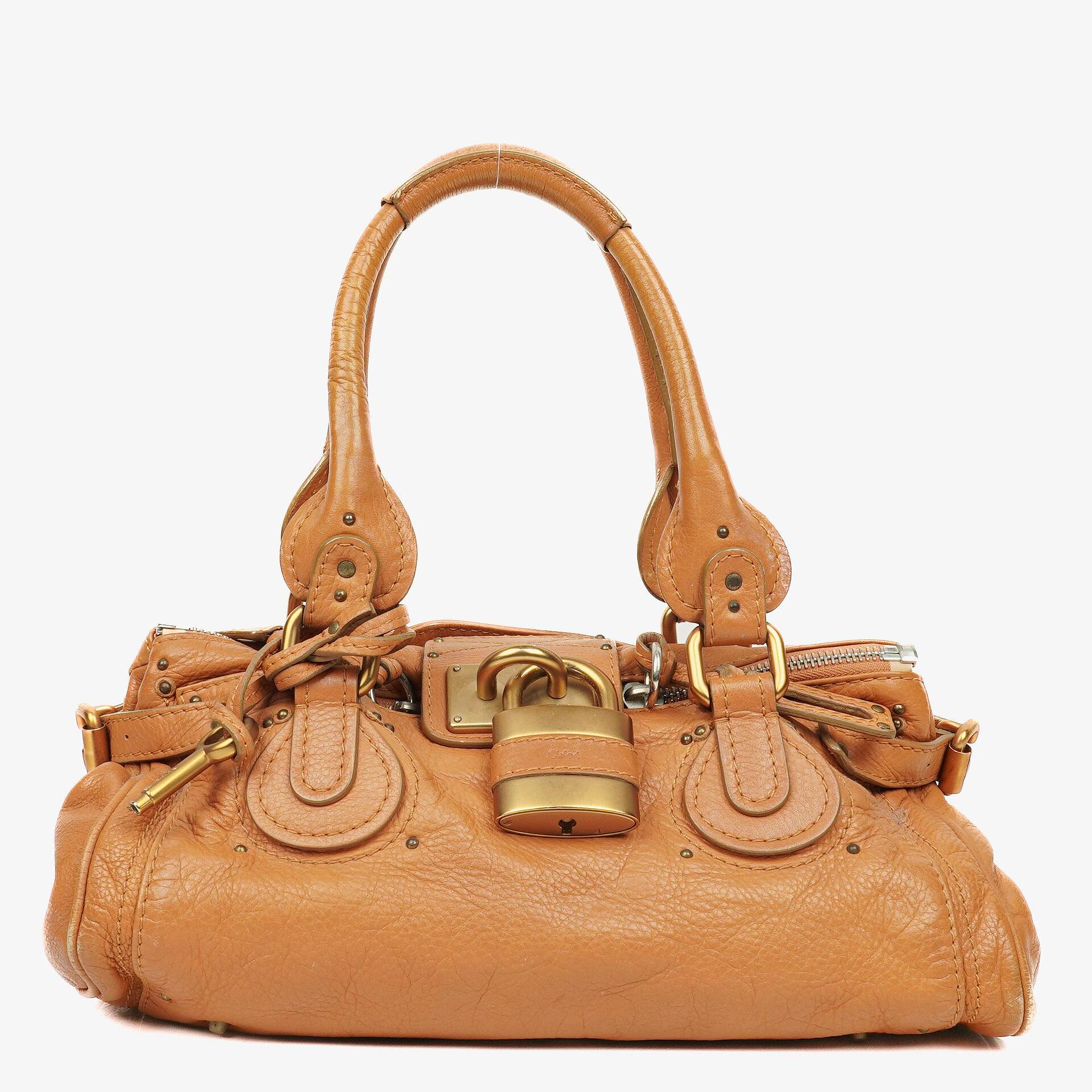 Chloe Brown Paddington Calfskin Satchel Bag