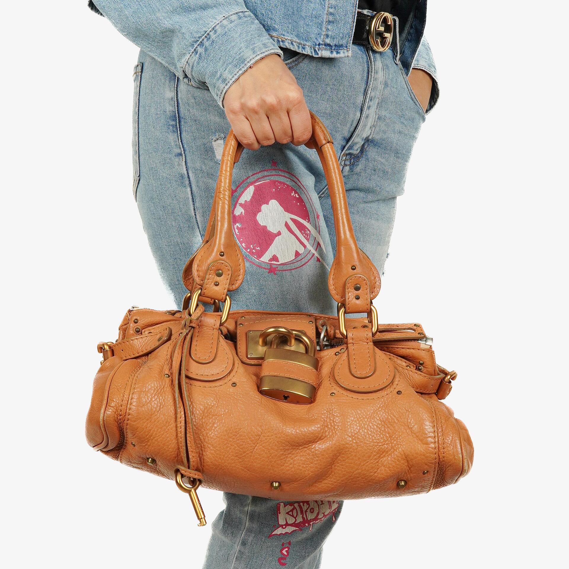Chloe Brown Paddington Calfskin Satchel Bag