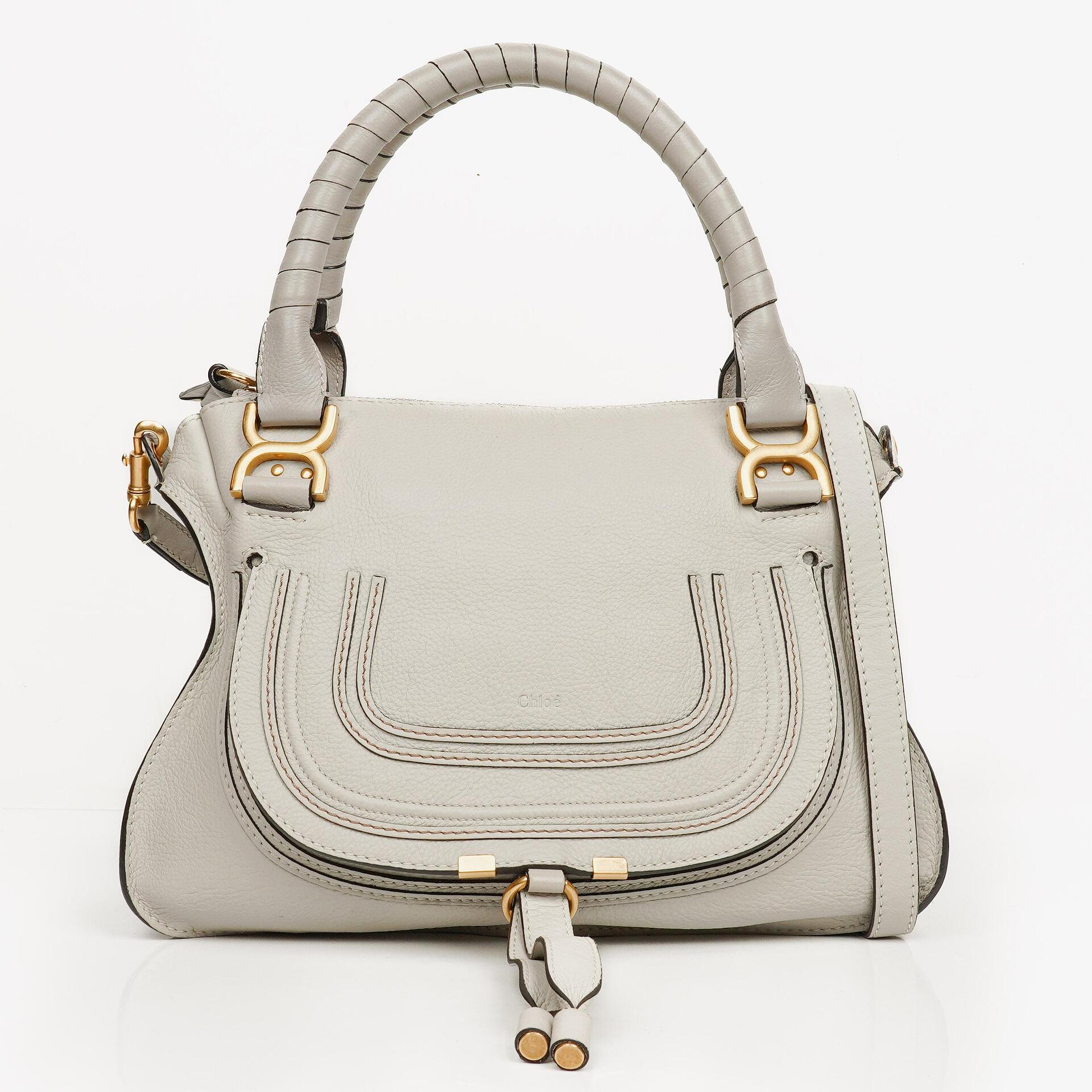 Chloe Marcie Leather Top Handle Shoulder Bag
