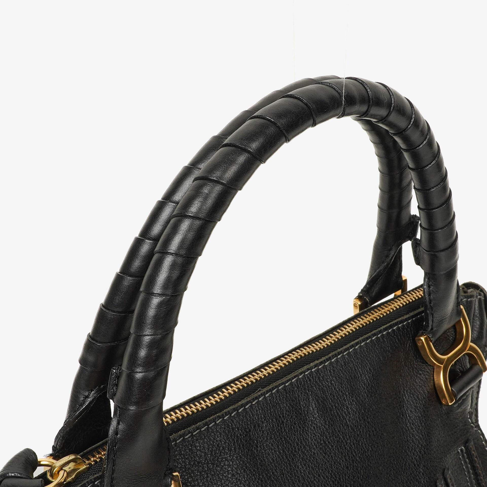Chloe Marcie Medium Black Leather Satchel