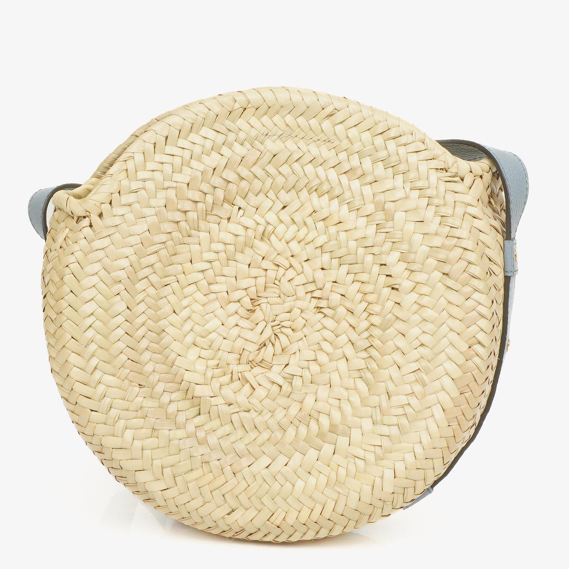 Chloe Marcie Raffia and Leather Basket Crossbody Bag