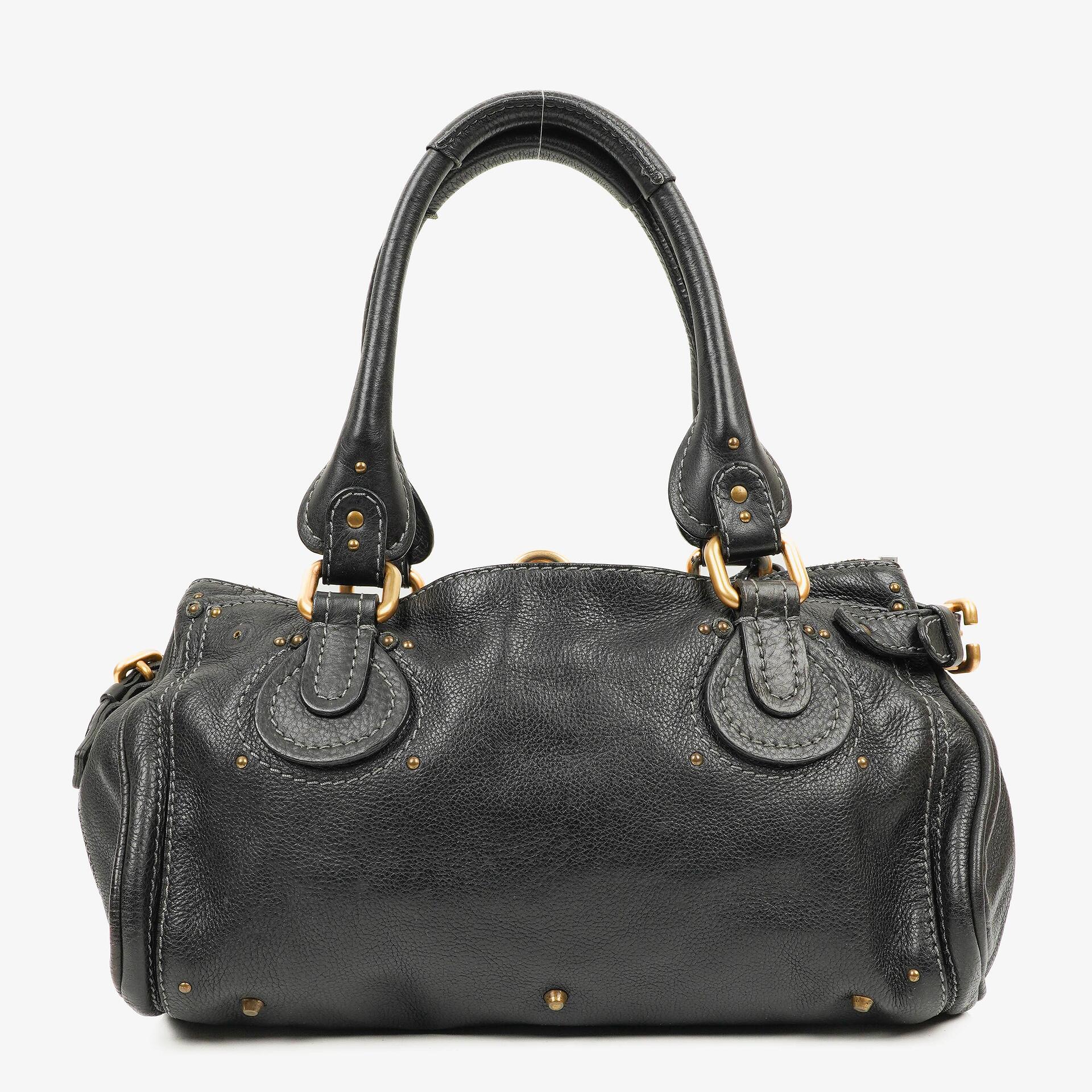 Chloe Paddington Black Calfskin Satchel Bag