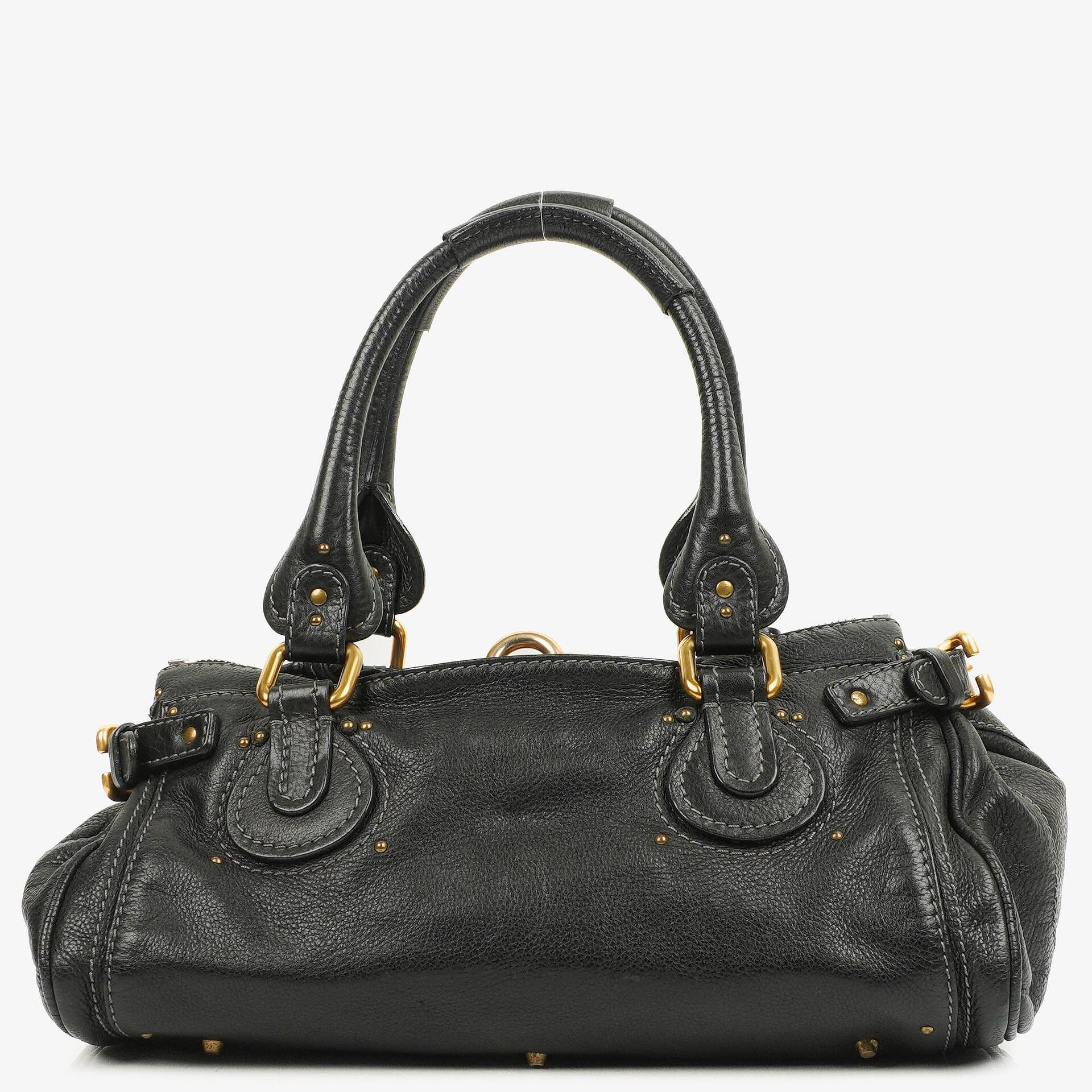 Chloe Paddington Black Calfskin Satchel Bag