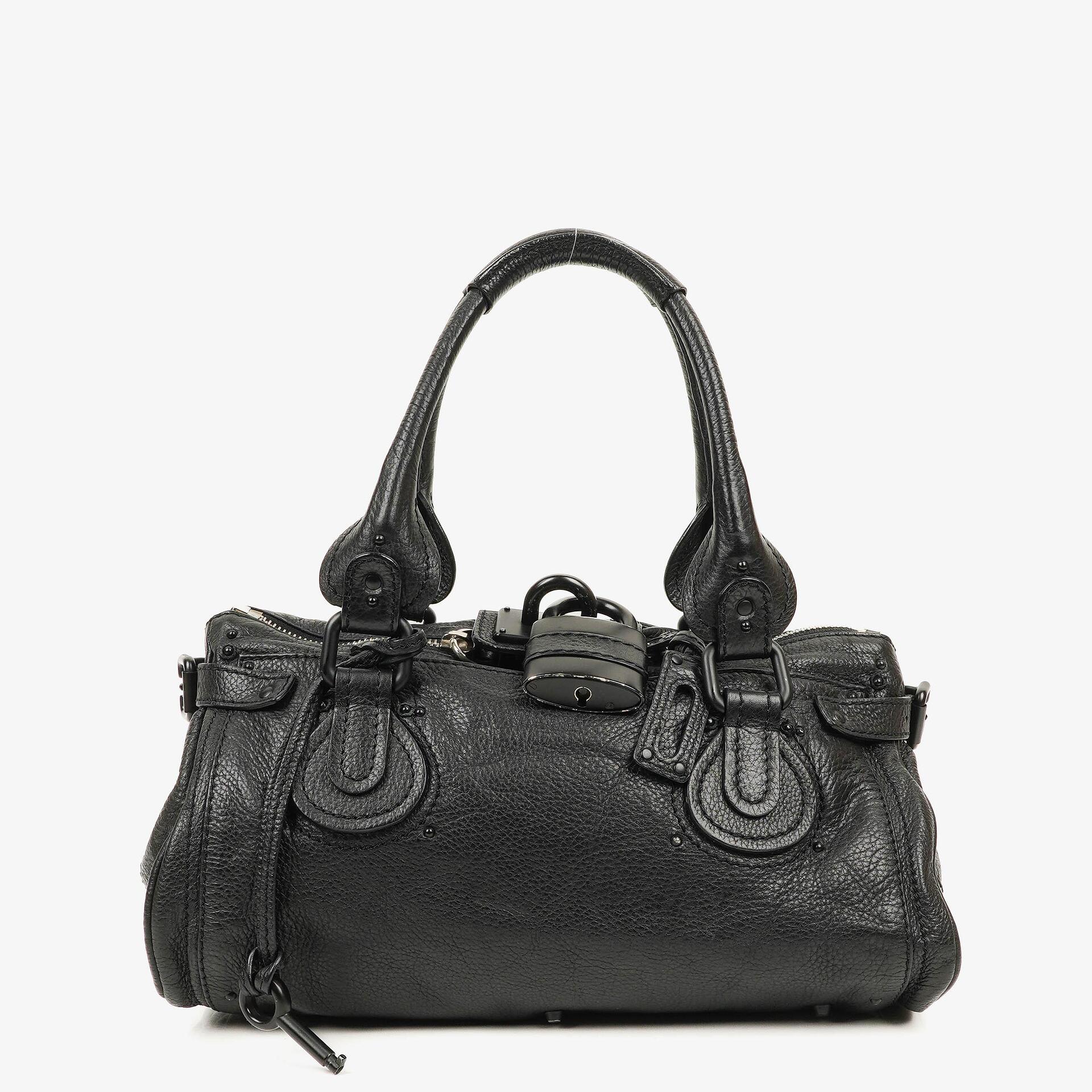 Chloe Paddington Black Calfskin Satchel Bag