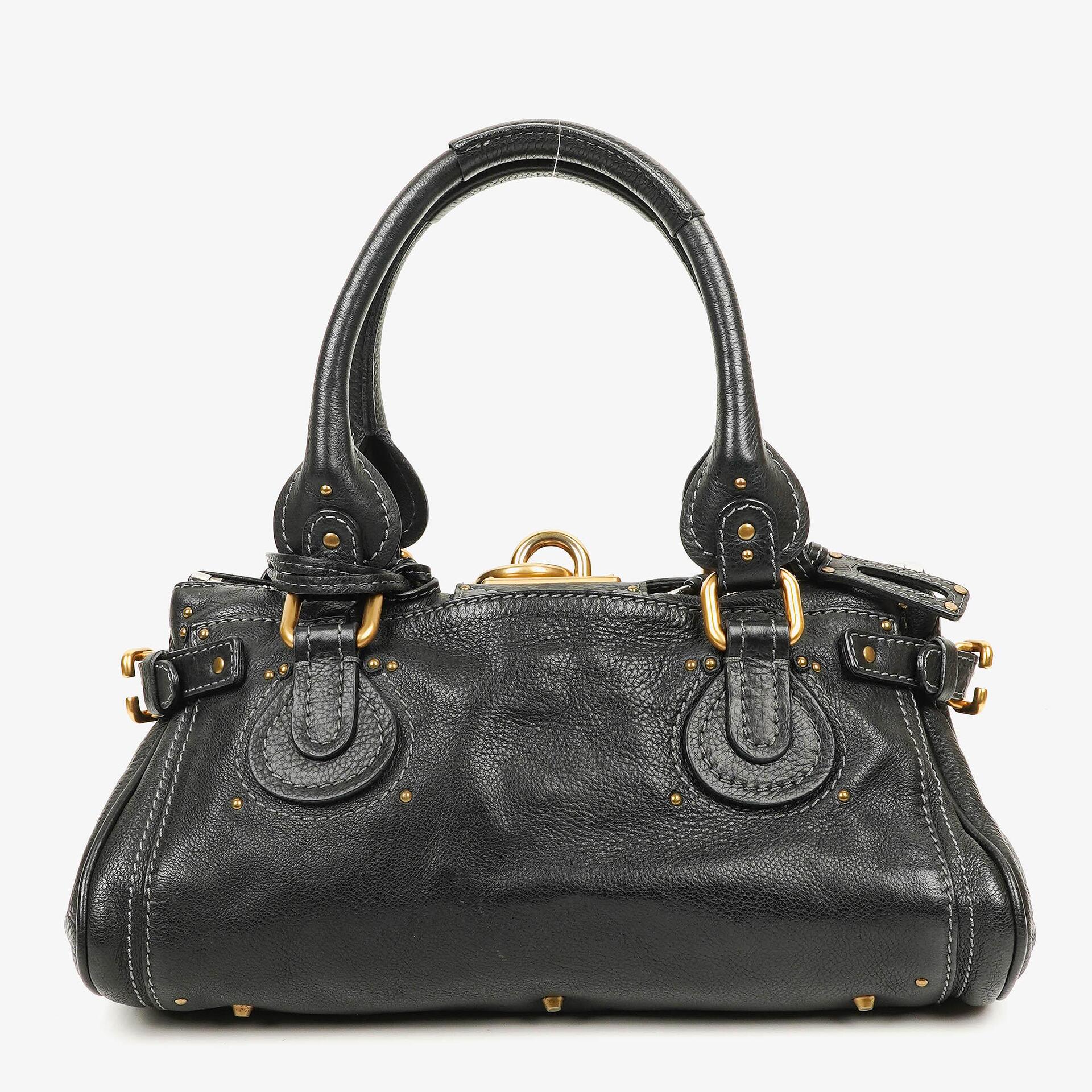 Chloe Paddington Black Calfskin Satchel Bag