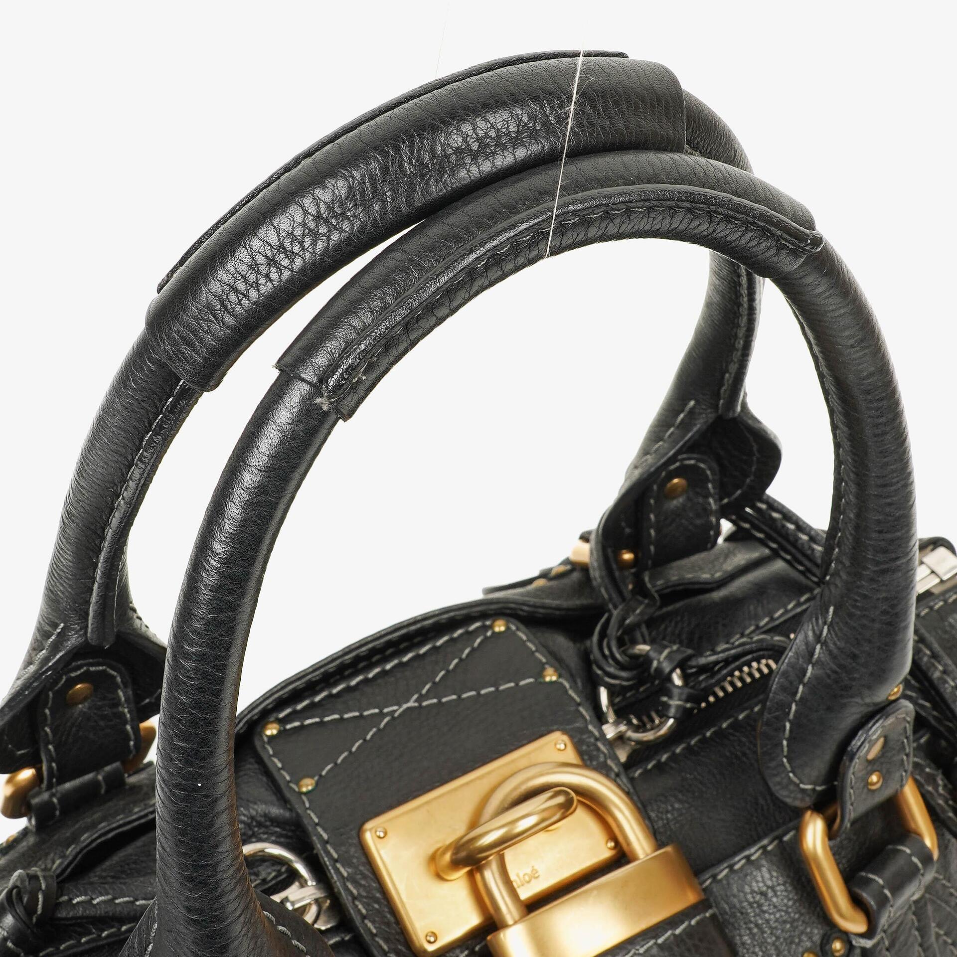 Chloe Paddington Black Calfskin Satchel Bag