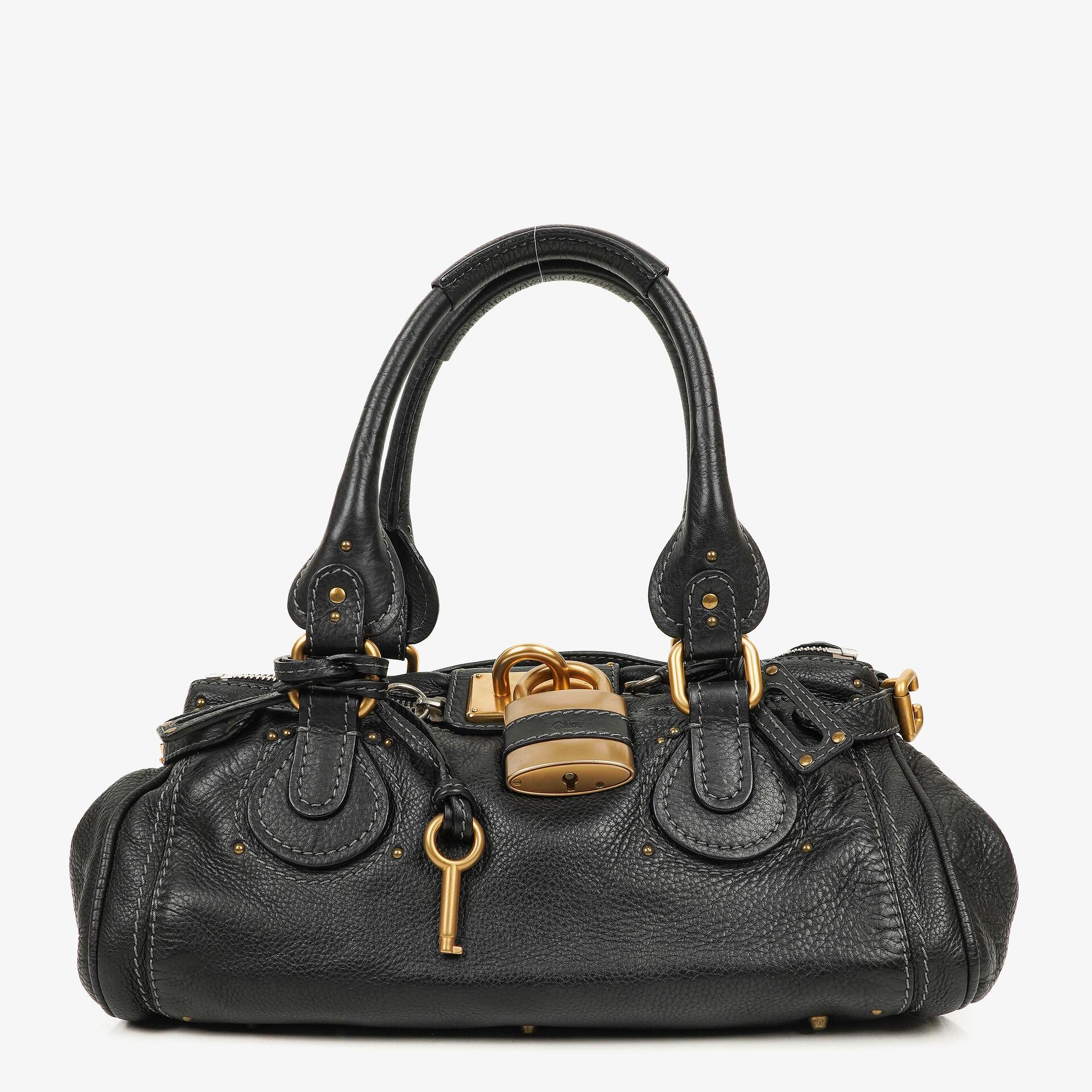Chloe Paddington Black Calfskin Satchel Bag