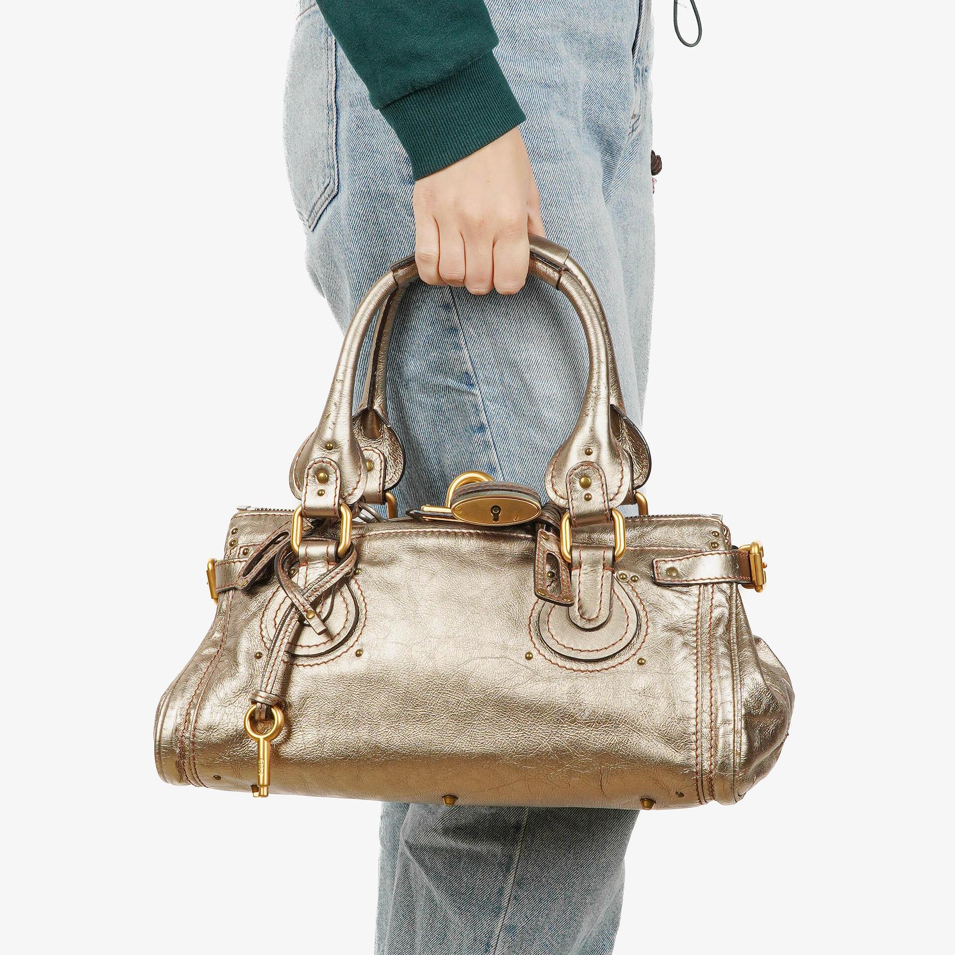 Chloe Paddington Bronze Metallic Leather Bag