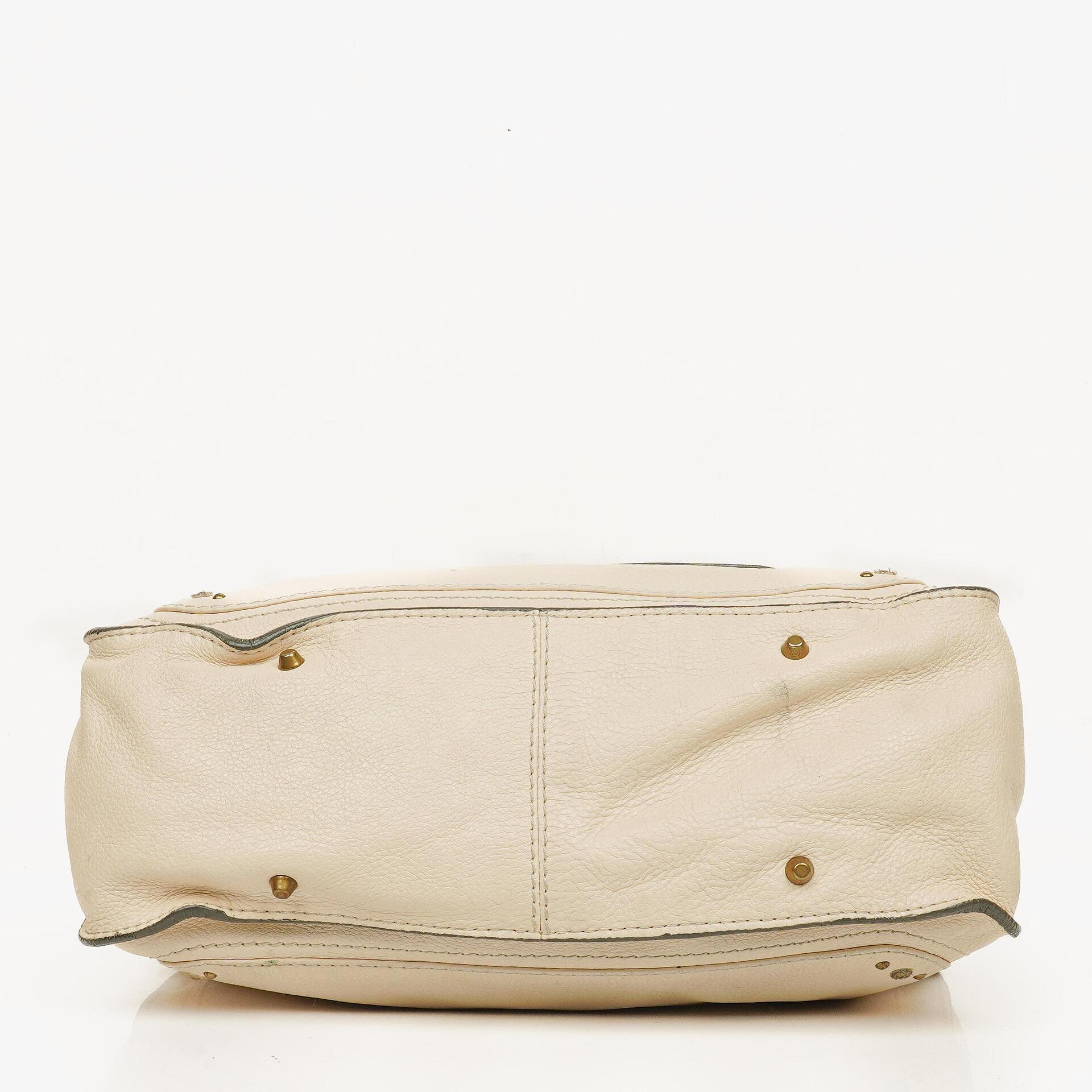 Chloe Paddington Calfskin Ivory Satchel Bag