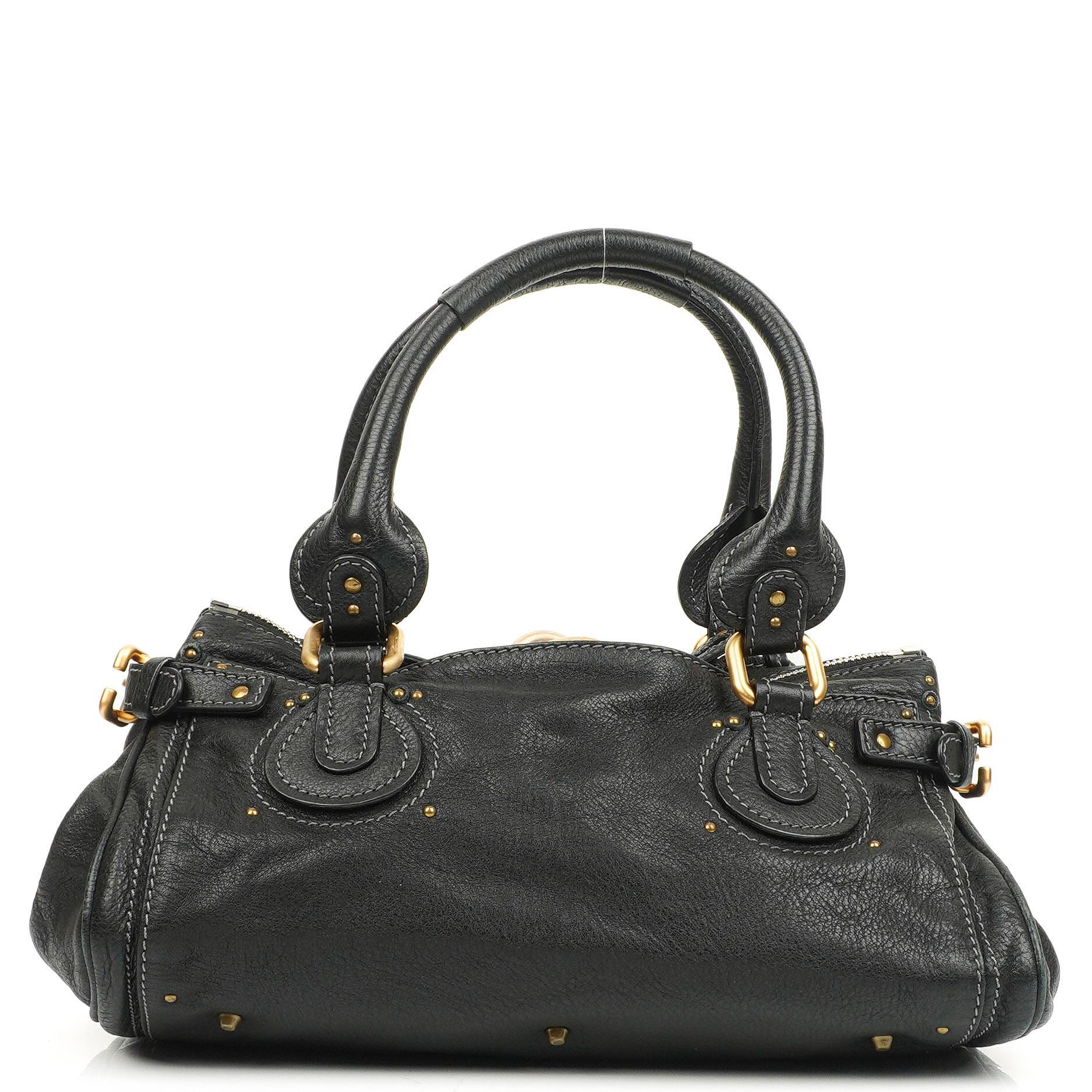 Chloe Paddington Calfskin Satchel Bag Black