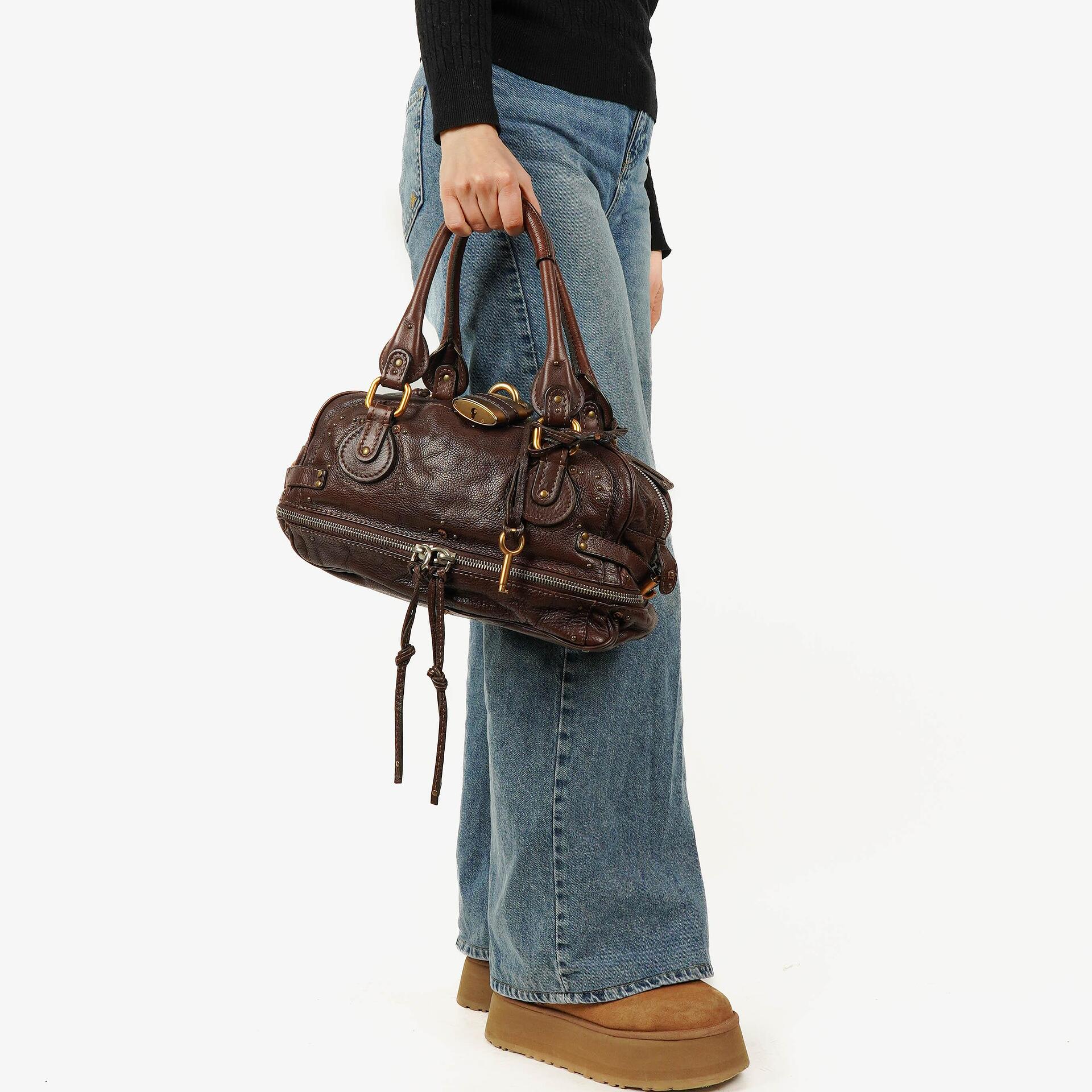 Chloe Paddington Chocolate Satchel Bag