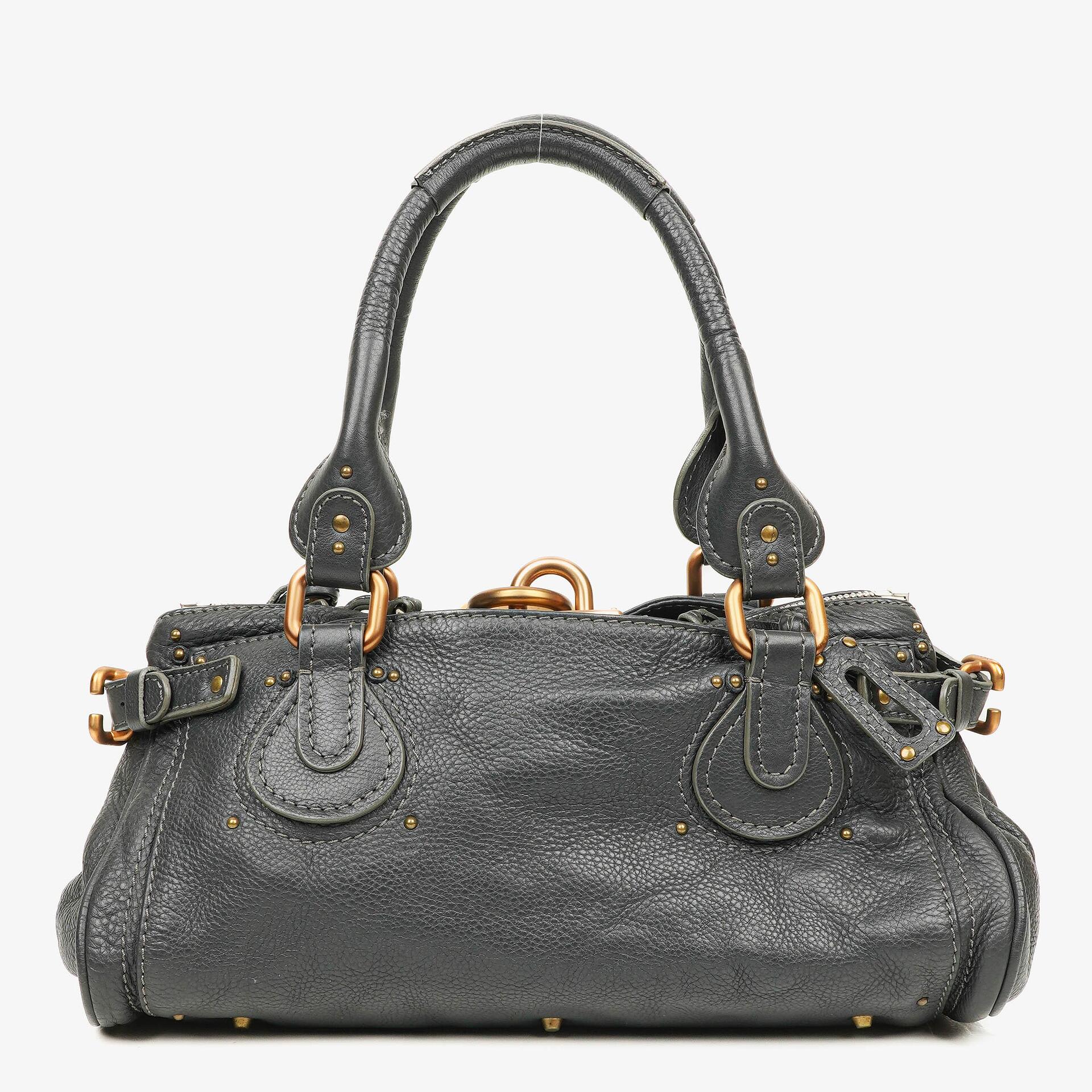 Chloe Paddington Grey Calfskin Satchel Bag
