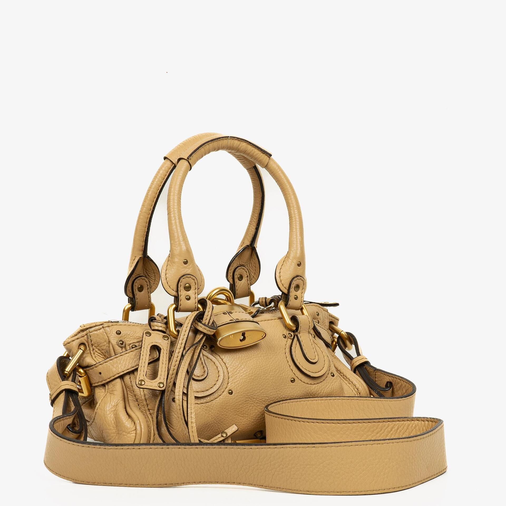 Chloe Paddington Small Beige Calfskin Satchel Bag
