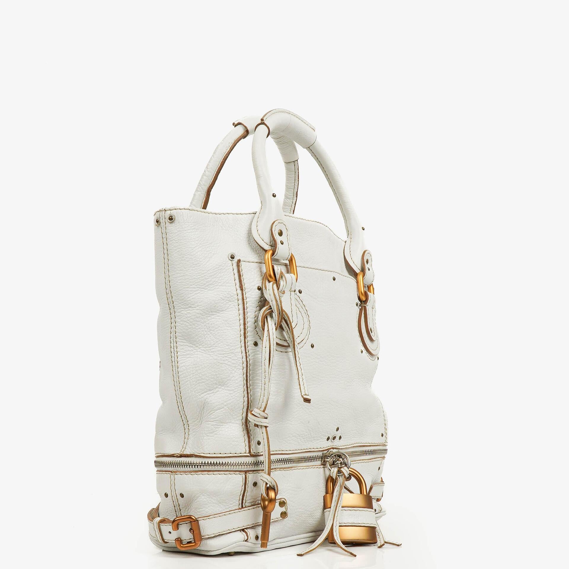 Chloe Paddington White Satchel Bag