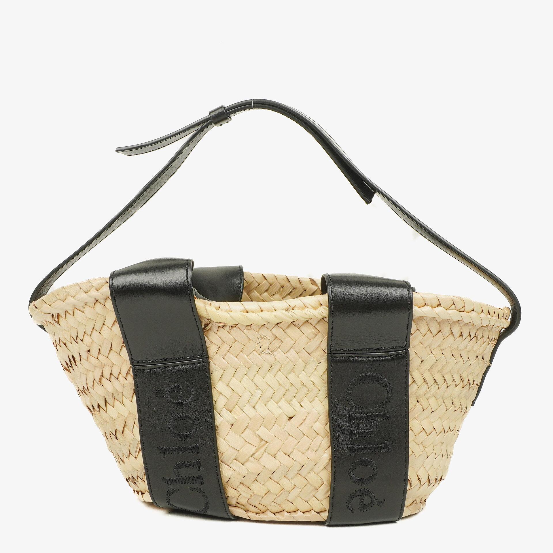 Chloe Raffia Smooth Calfskin Small Sense Basket Bag