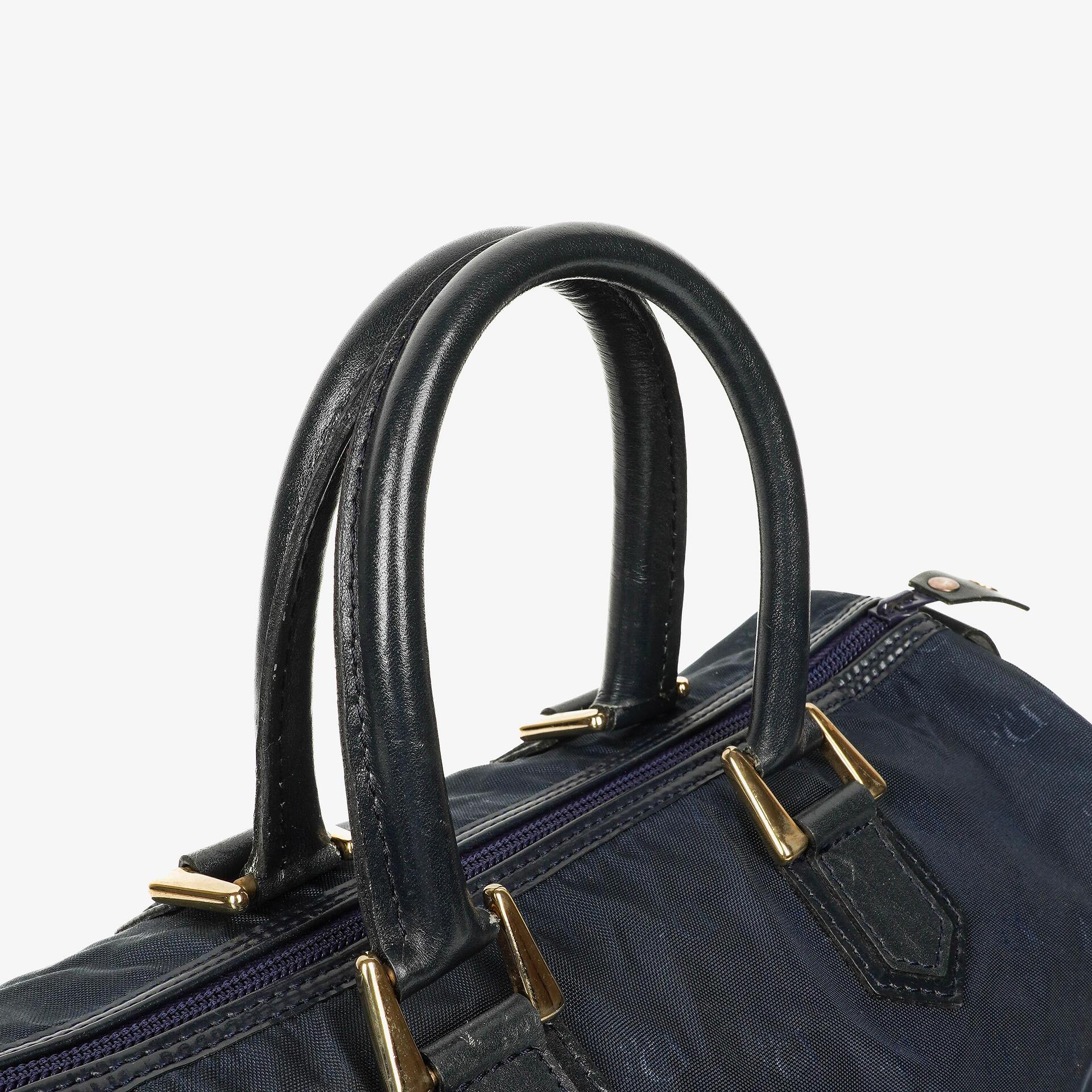 Christian Dior 30 Boston Bag in Navy Nylon