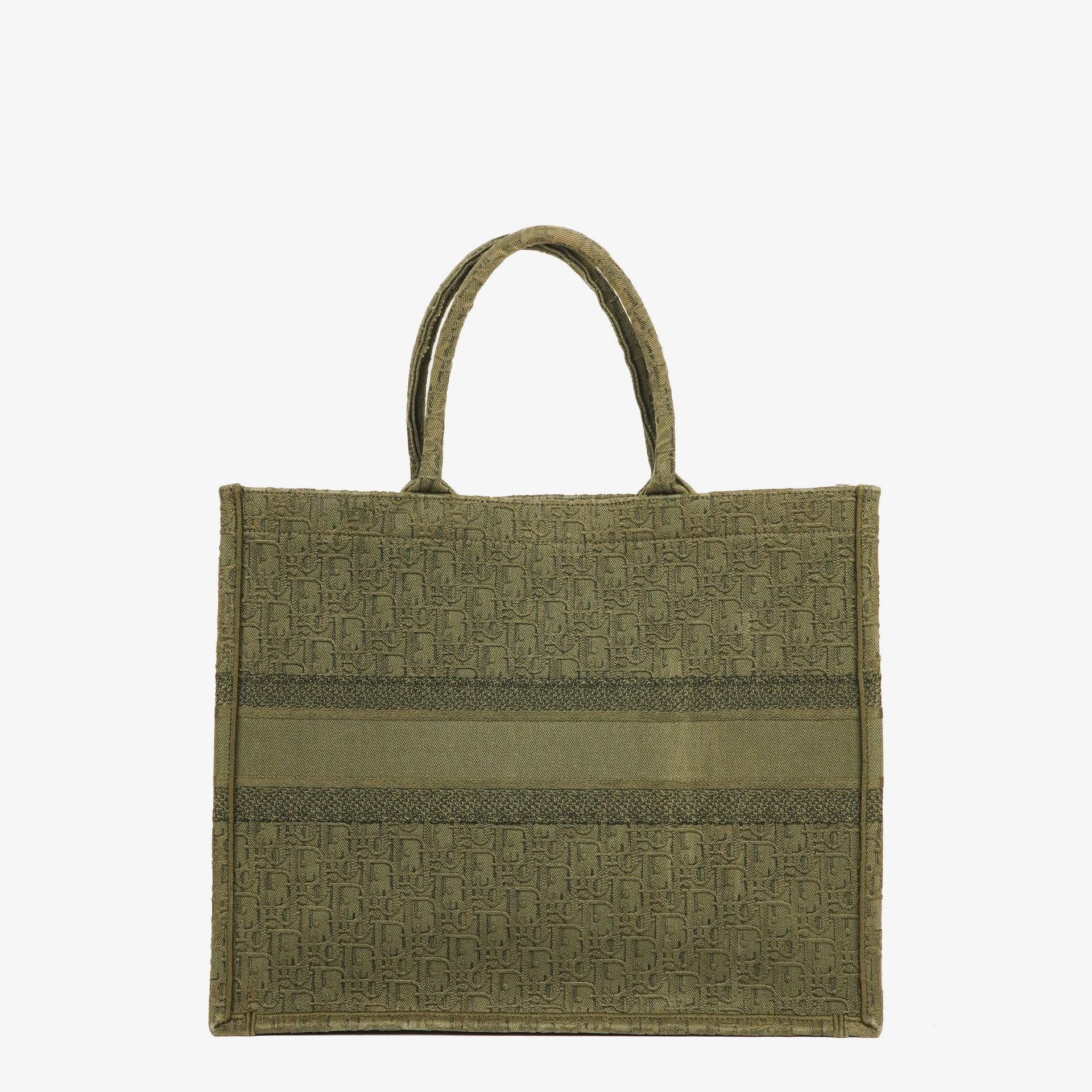 Christian Dior Oblique Denim Green Book Tote