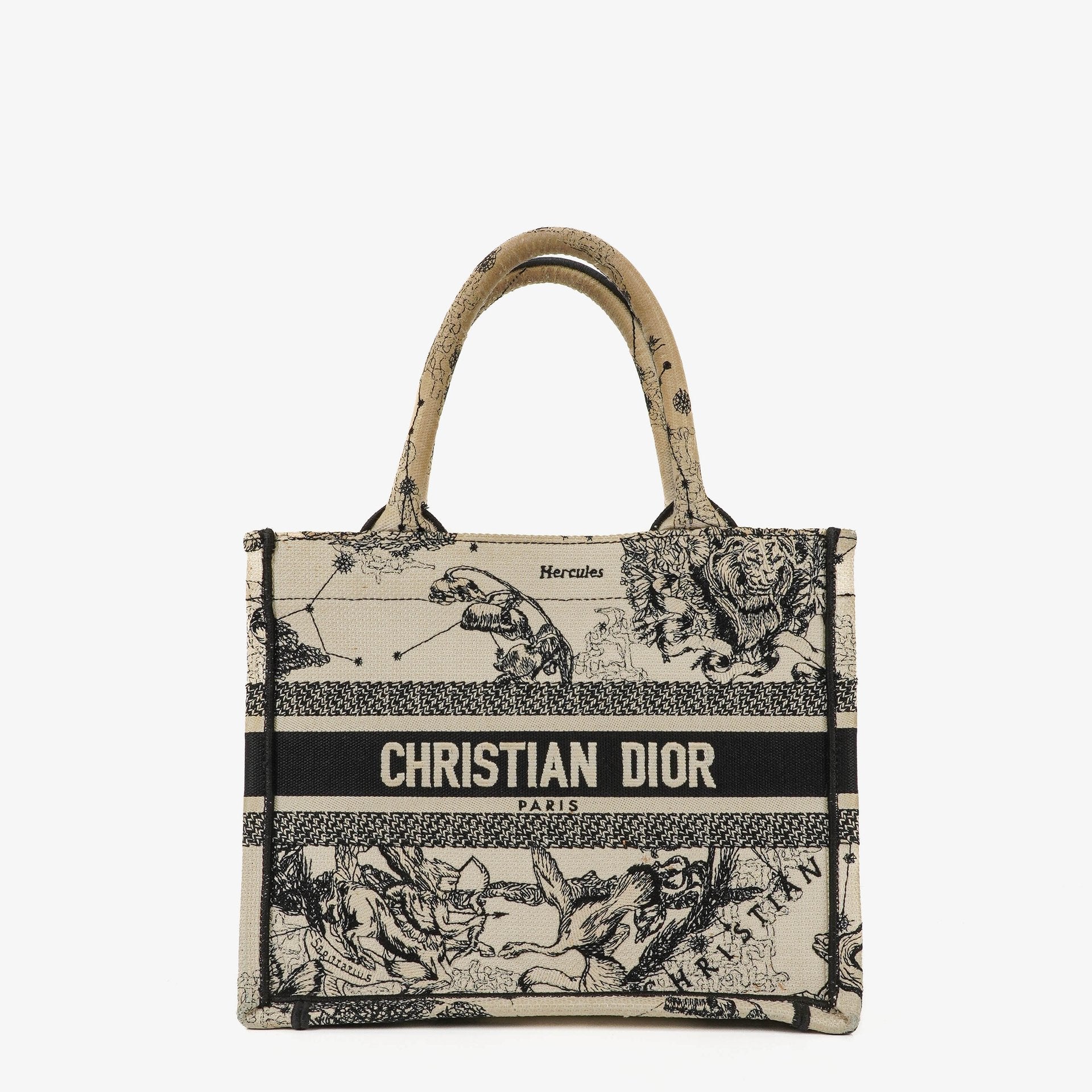 Christian Dior Toile de Jouy Book Zodiac Tote Bag
