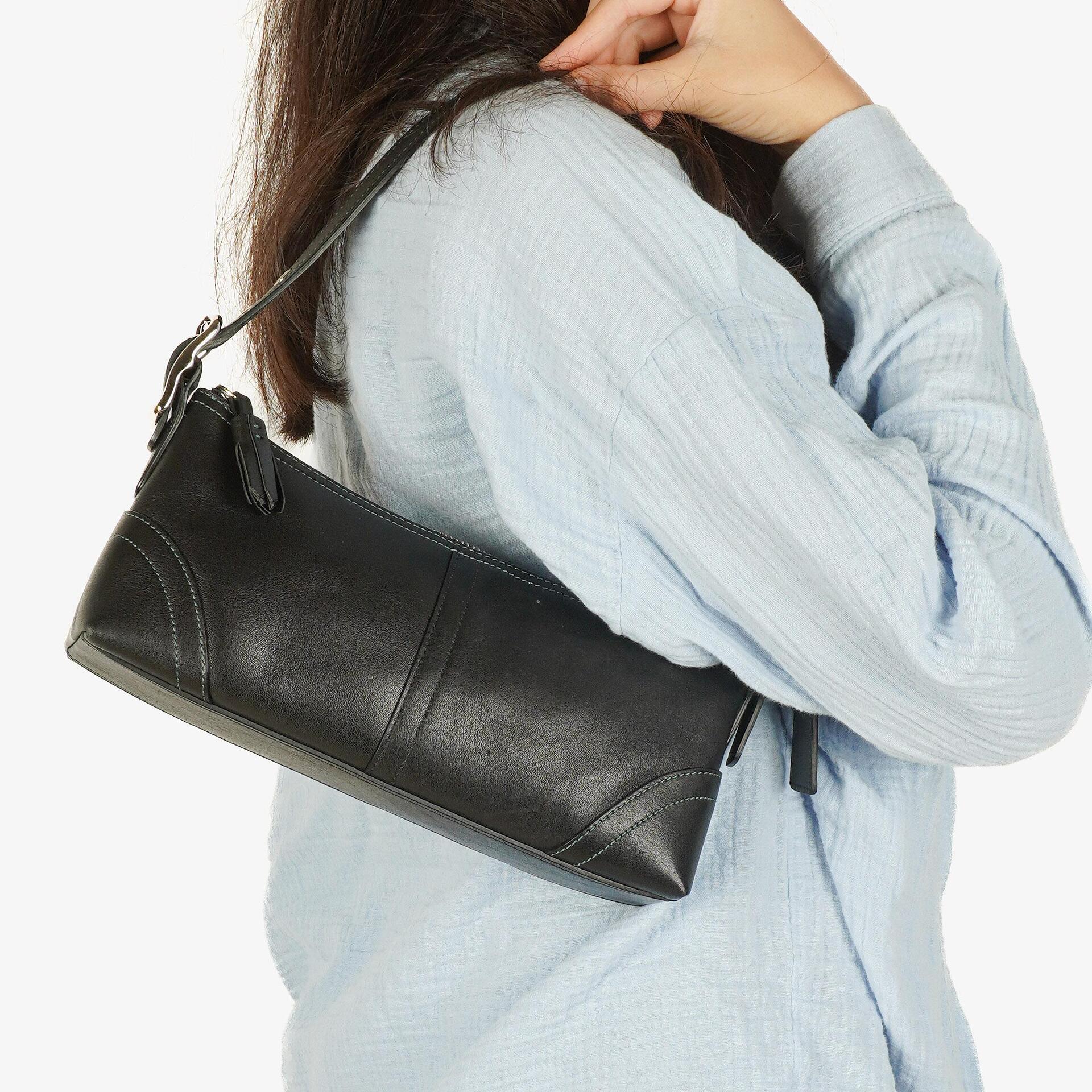 Coach Black Leather Shoulder Bag