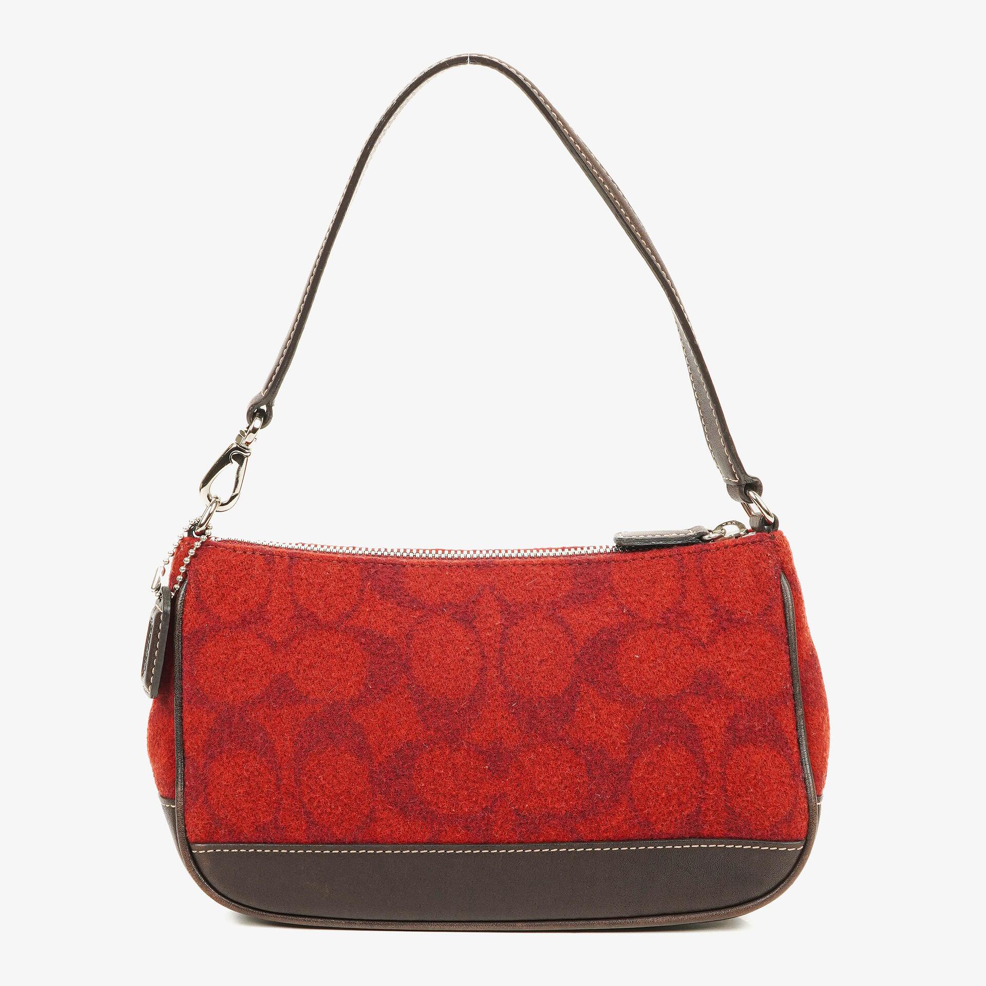Coach Red Wool Shouder Bag