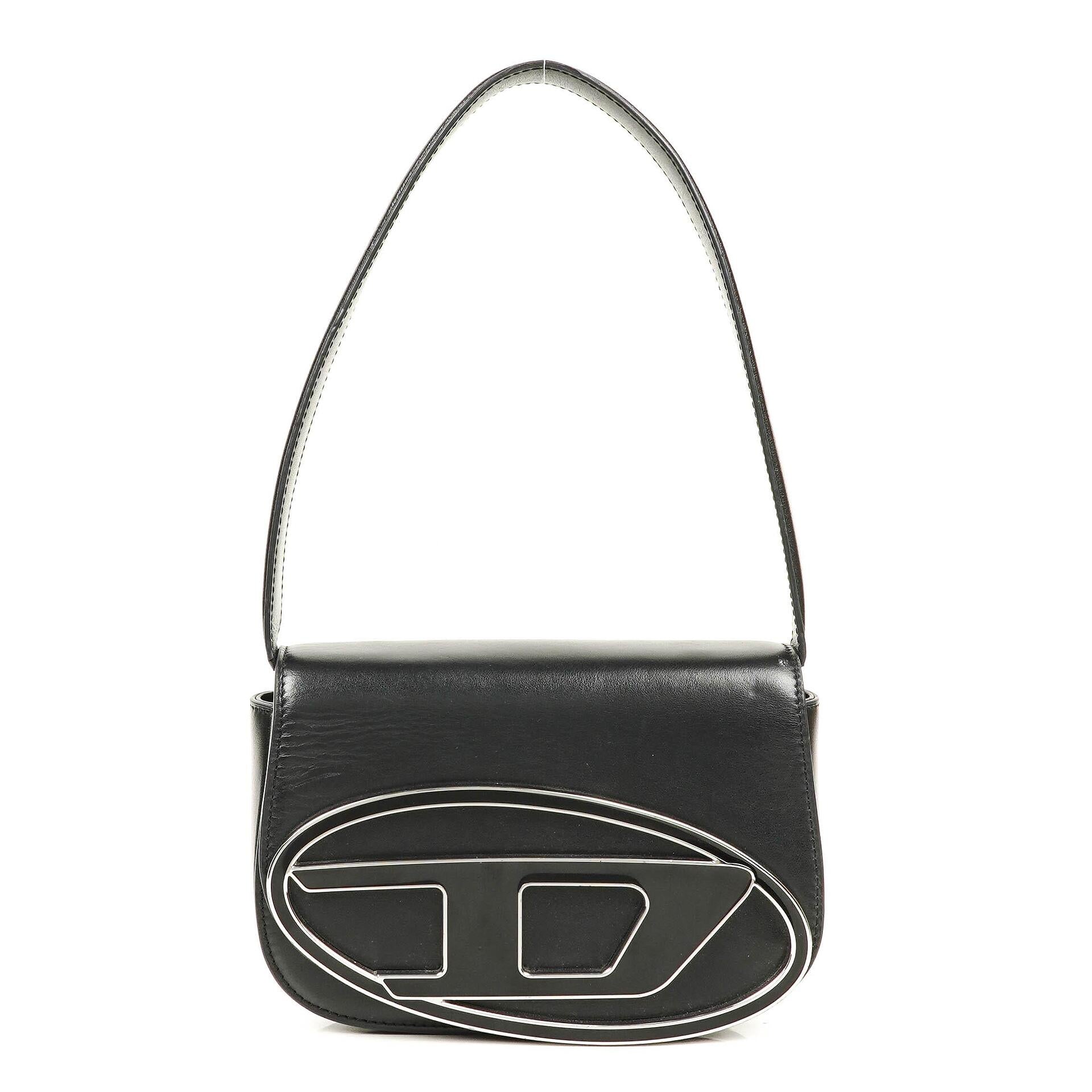 Diesel 1DR Black Leather Shouder Bag