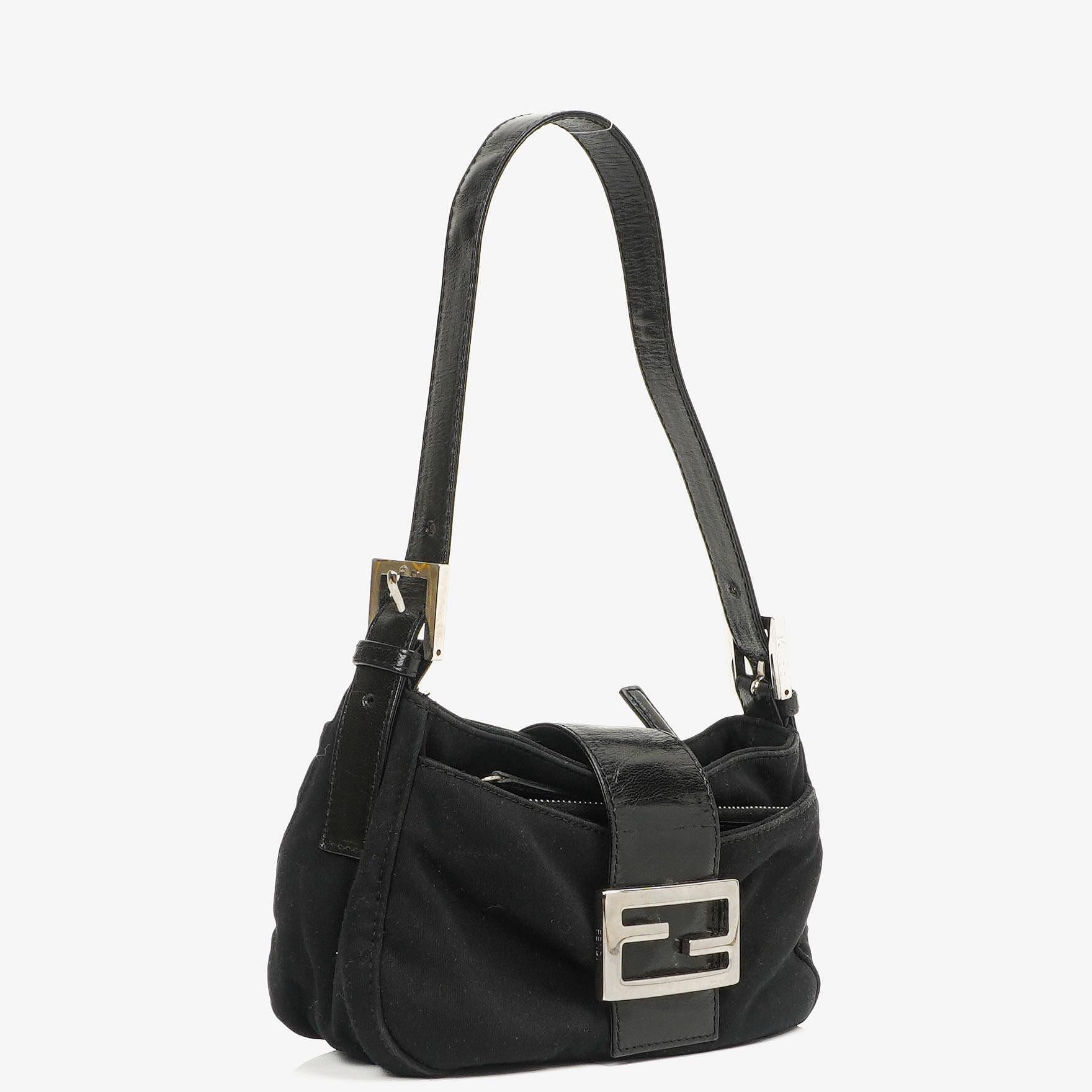 Fendi Baguette Black Neoprene Bag