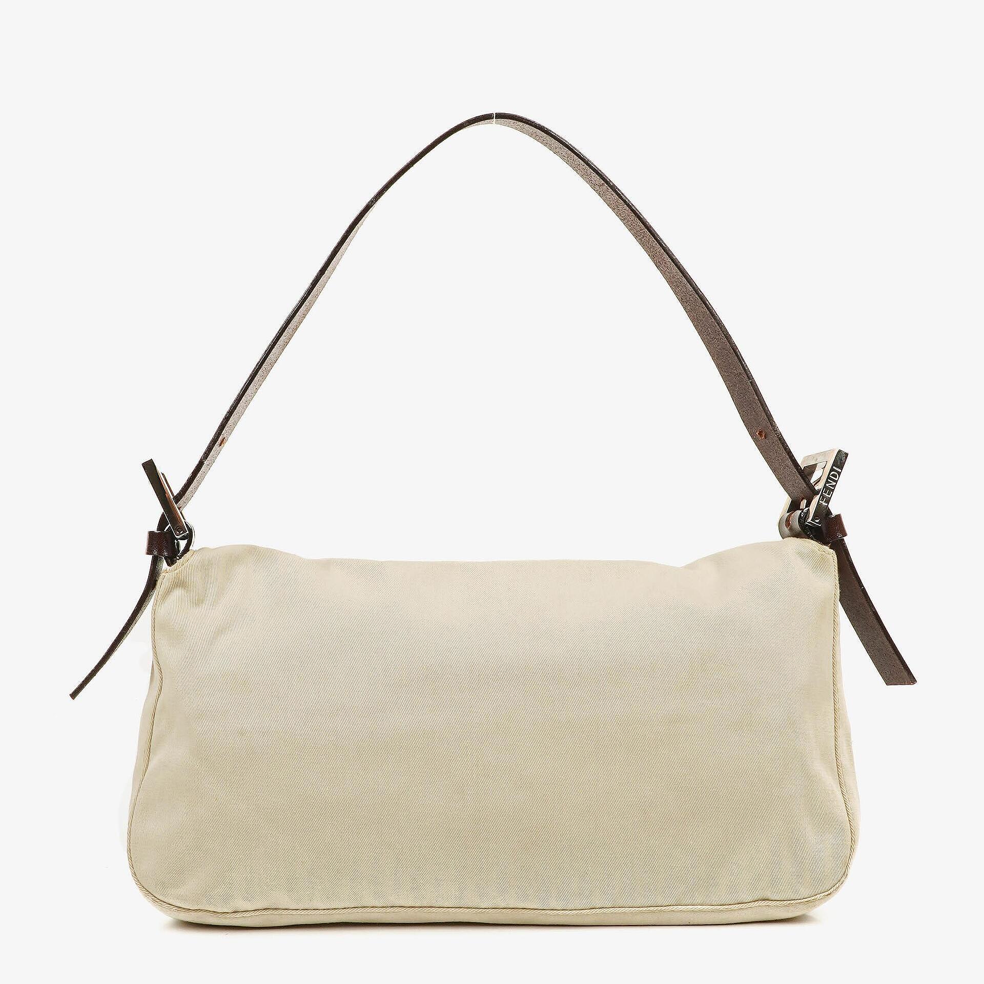 Fendi Baguette Neutral Shoulder Bag