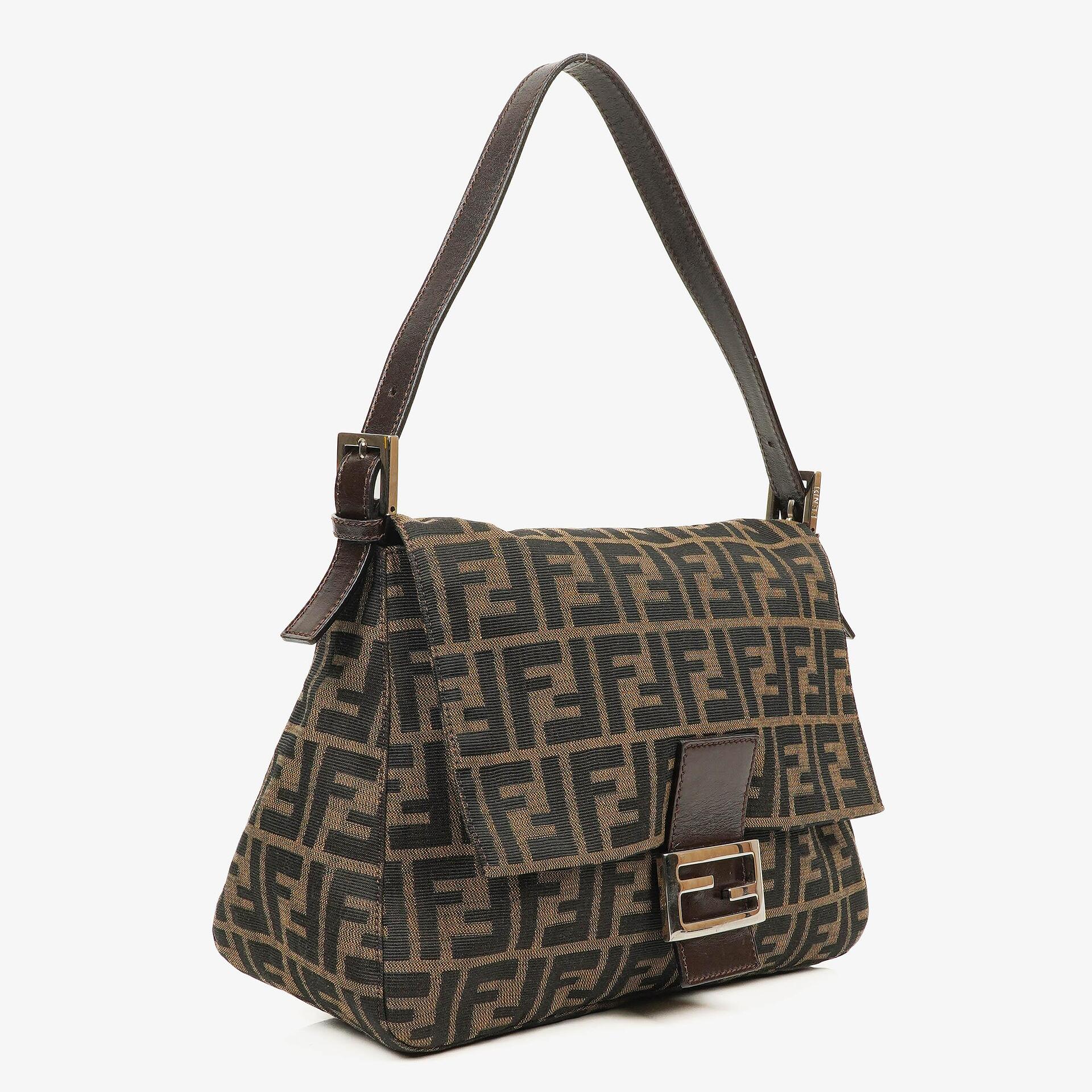 Fendi Mama Baguette Zucca Brown Shoulder Bag