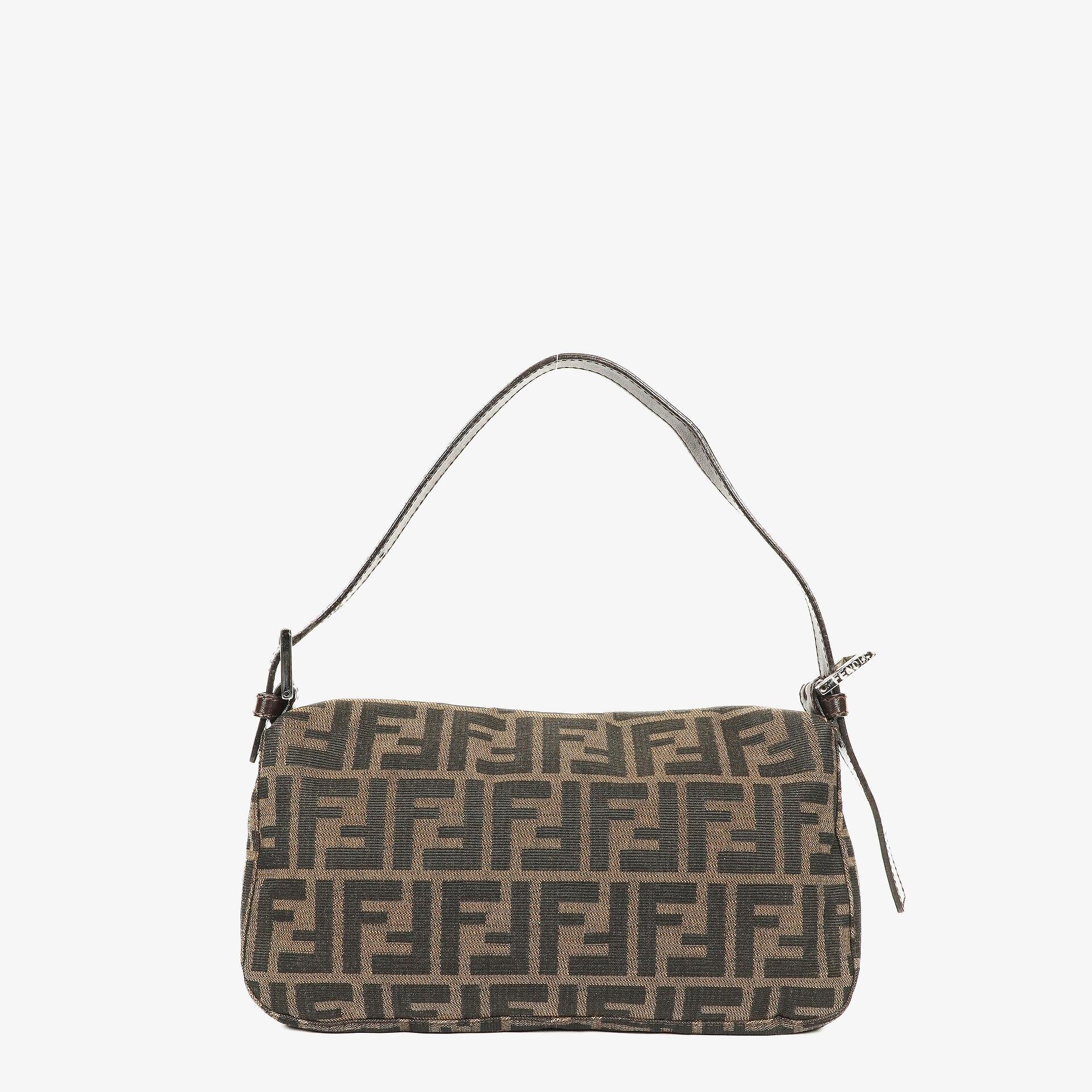 Fendi Zucca Baguette FF Shoulder Bag Brown