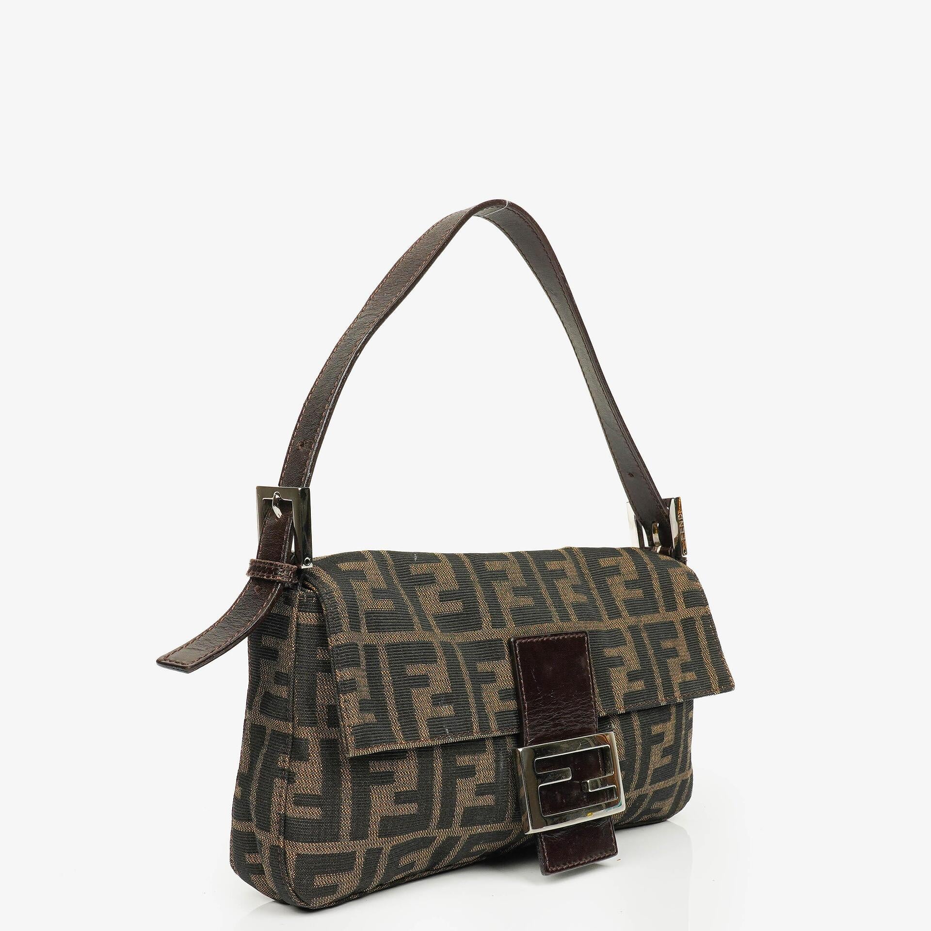 Fendi Zucca Baguette Shoulder Bag