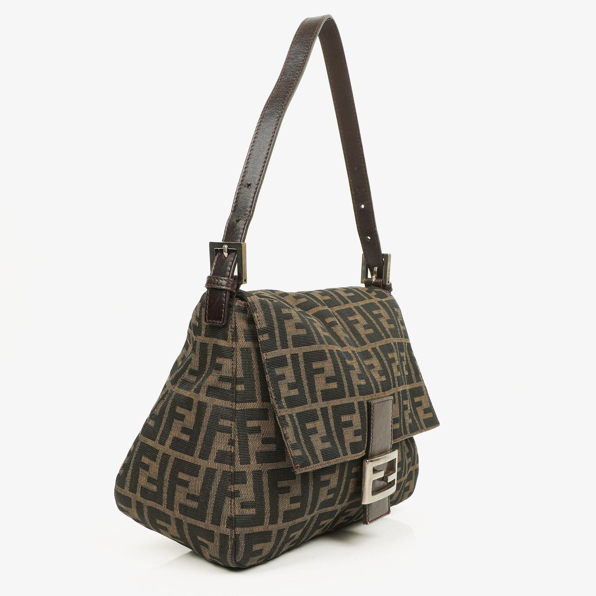 Fendi Zucca Mamma Baguette Tobacco Shoulder Bag