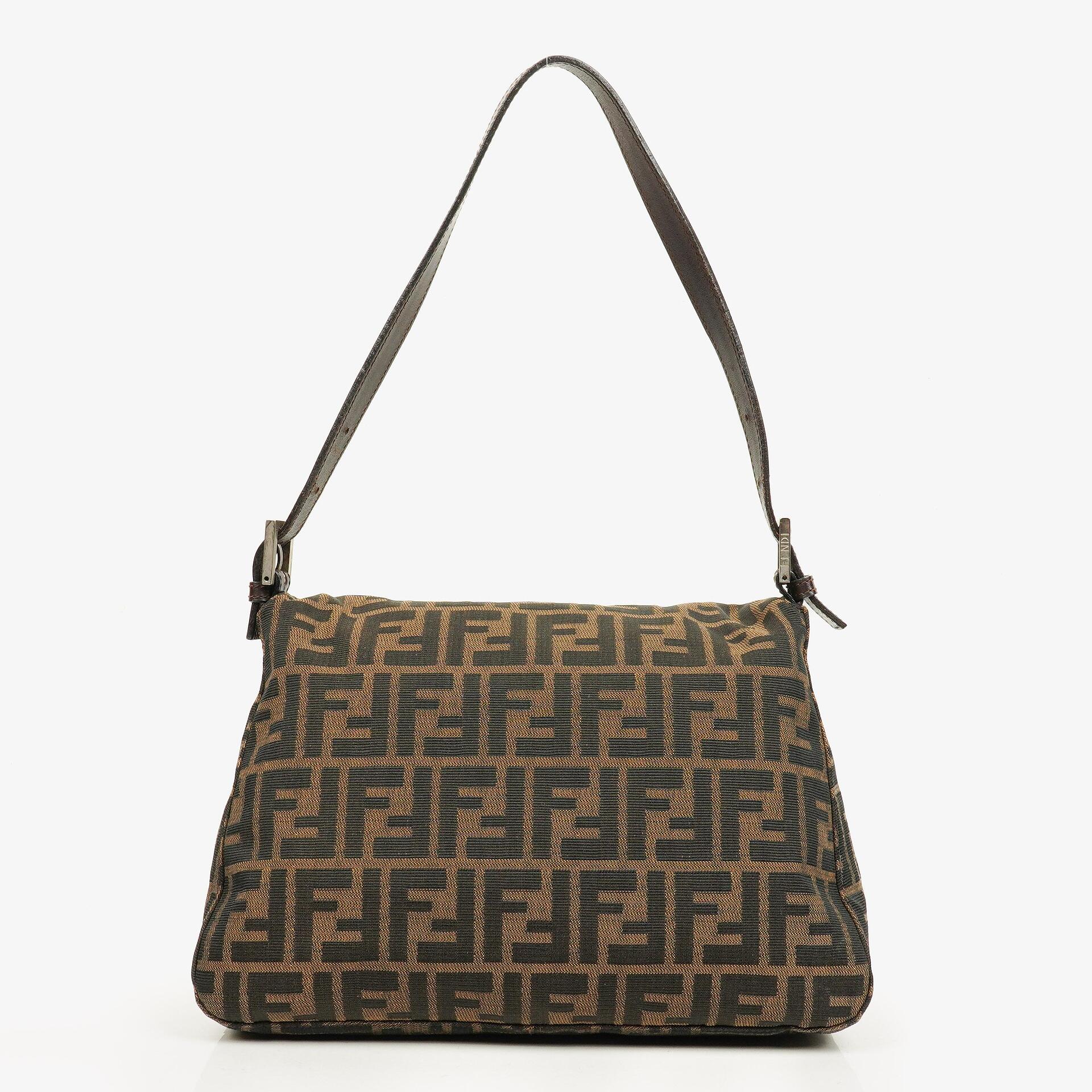 Fendi Zucca Mamma Baguette Tobacco Shoulder Bag