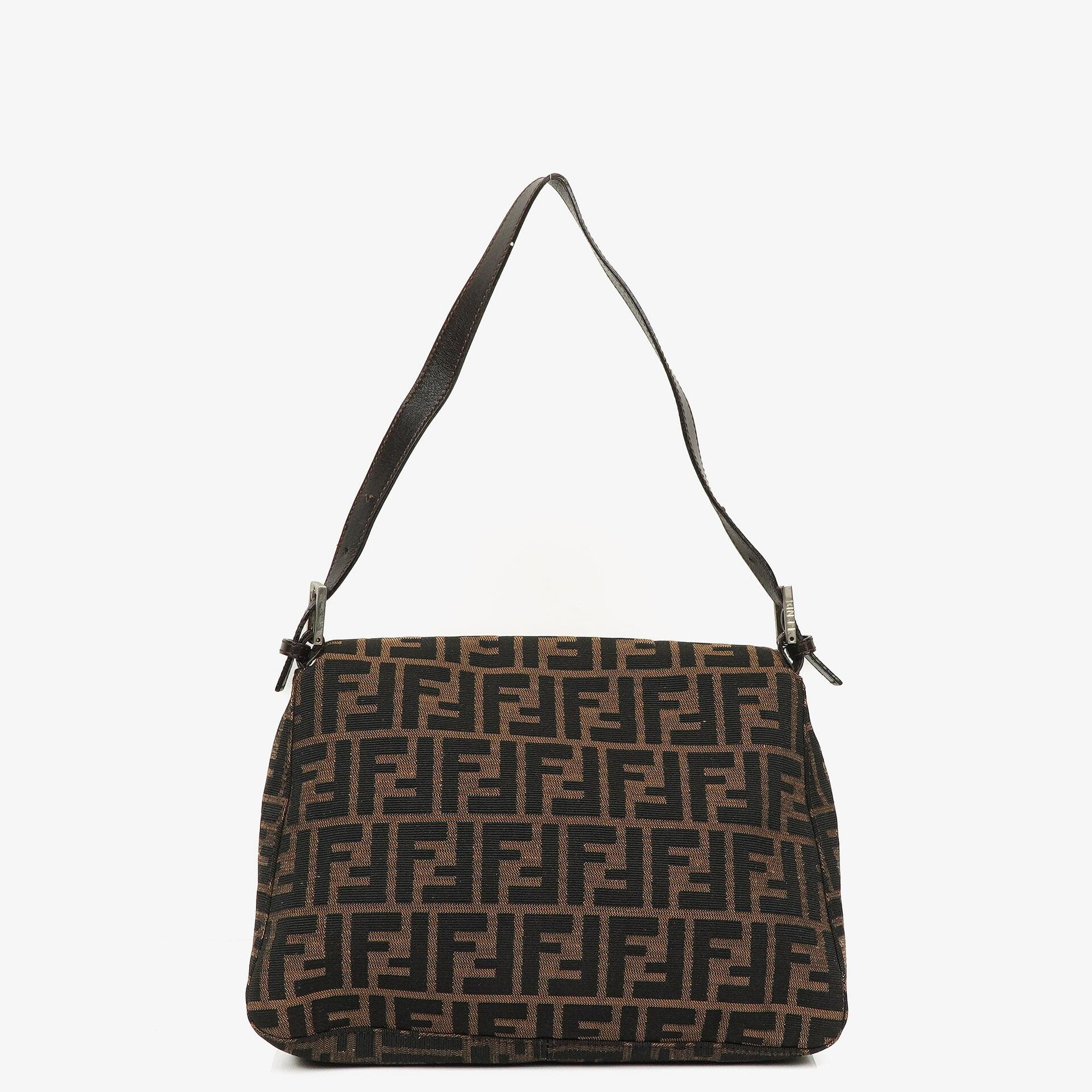 Fendi Zucca Mamma Baguette Tobacco Shoulder Bag