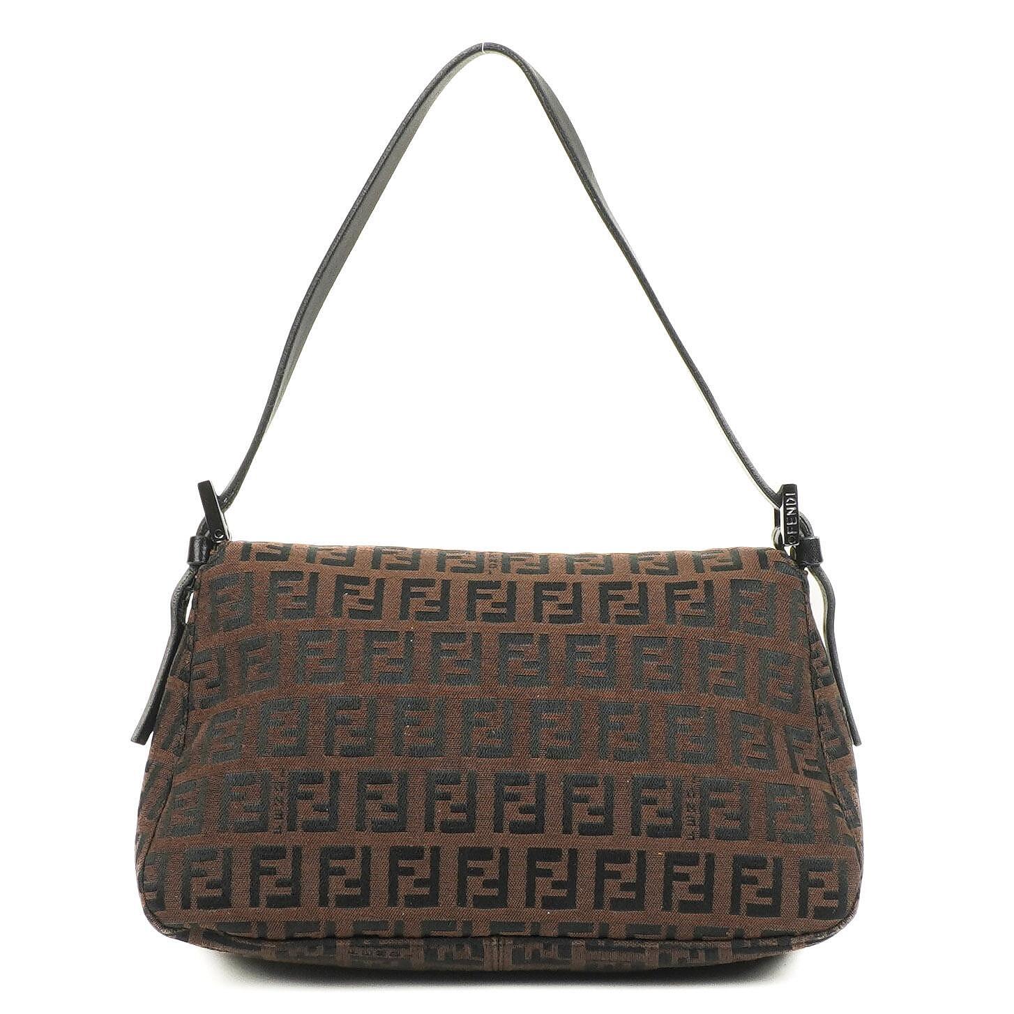 Fendi Zucchino Mini Mamma Baguette Shoulder Bag