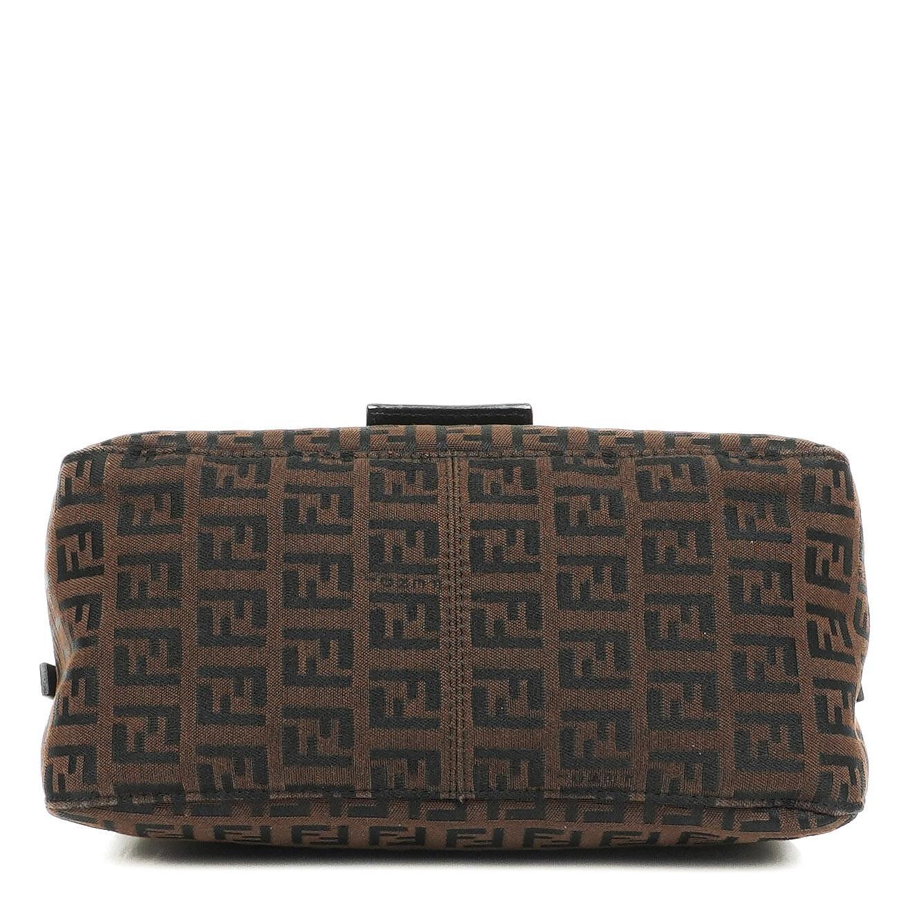 Fendi Zucchino Mini Mamma Baguette Shoulder Bag
