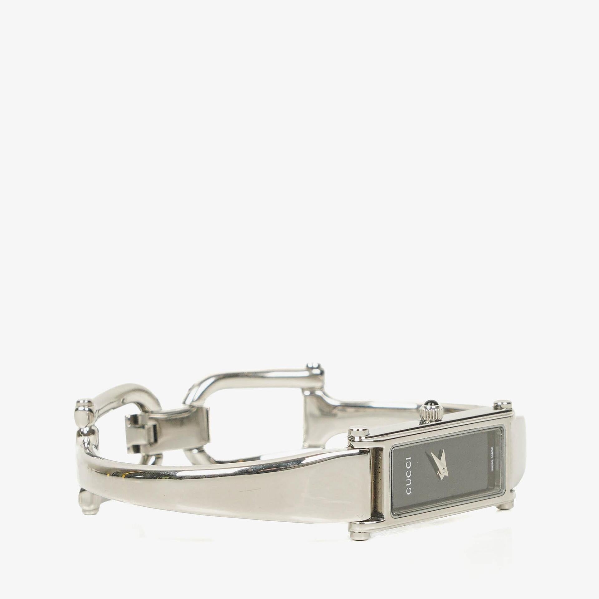 Gucci 1500L Rectangular Stainless Steel Watch