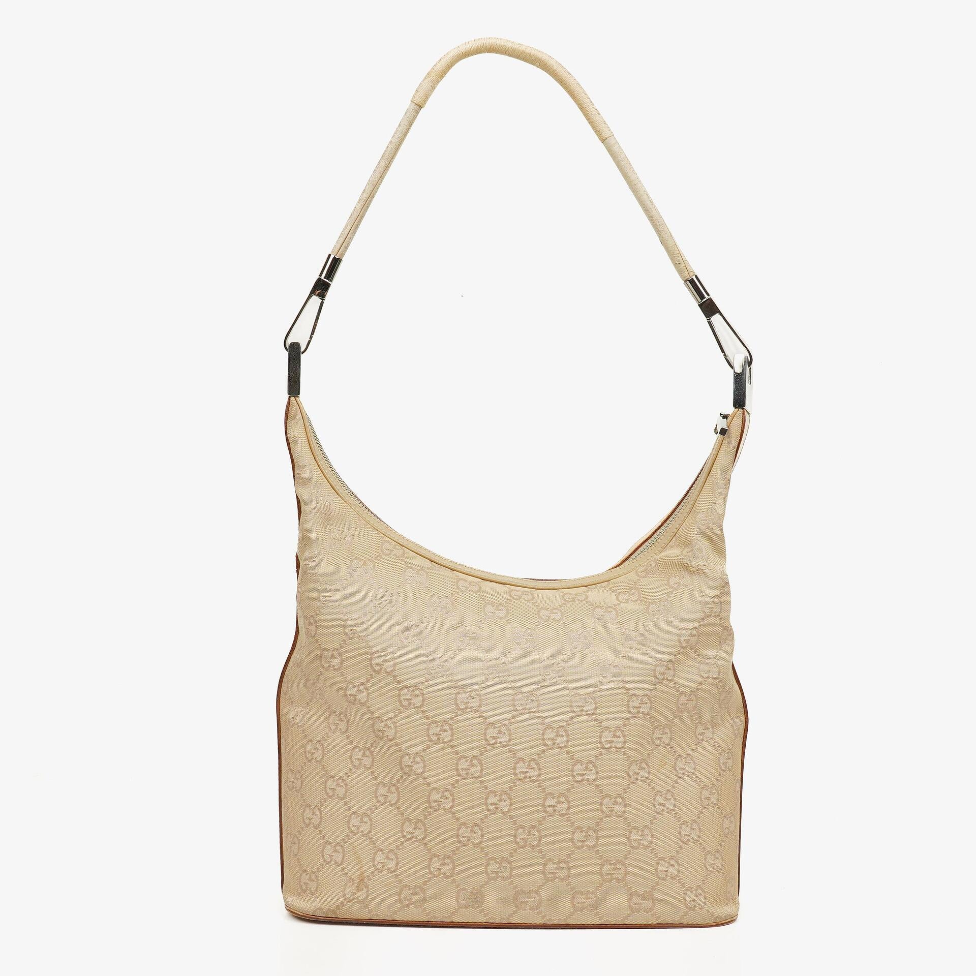 Gucci Beige GG Shoulder Hobo Bag