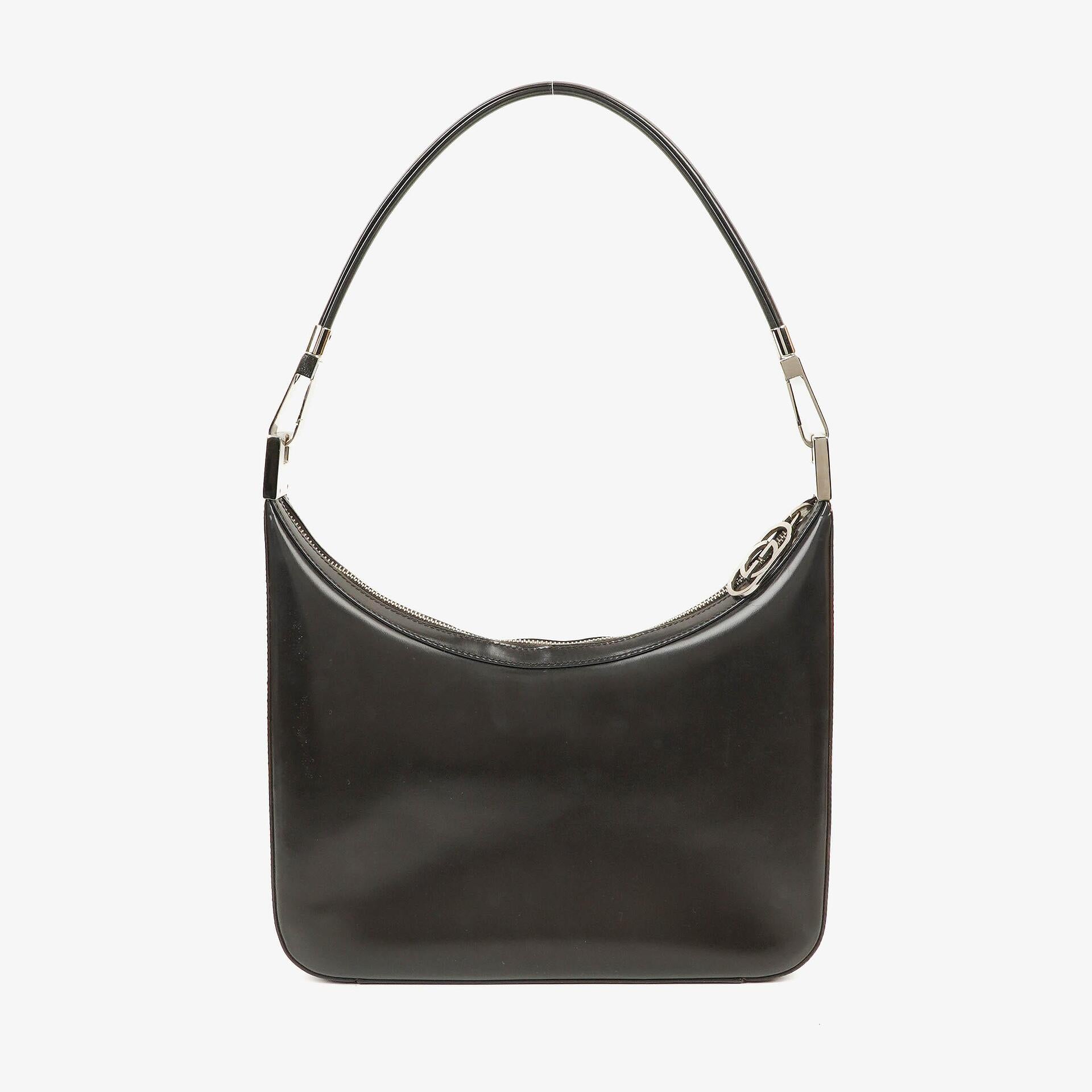 Gucci Brown Leather Shoulder Hobo Bag