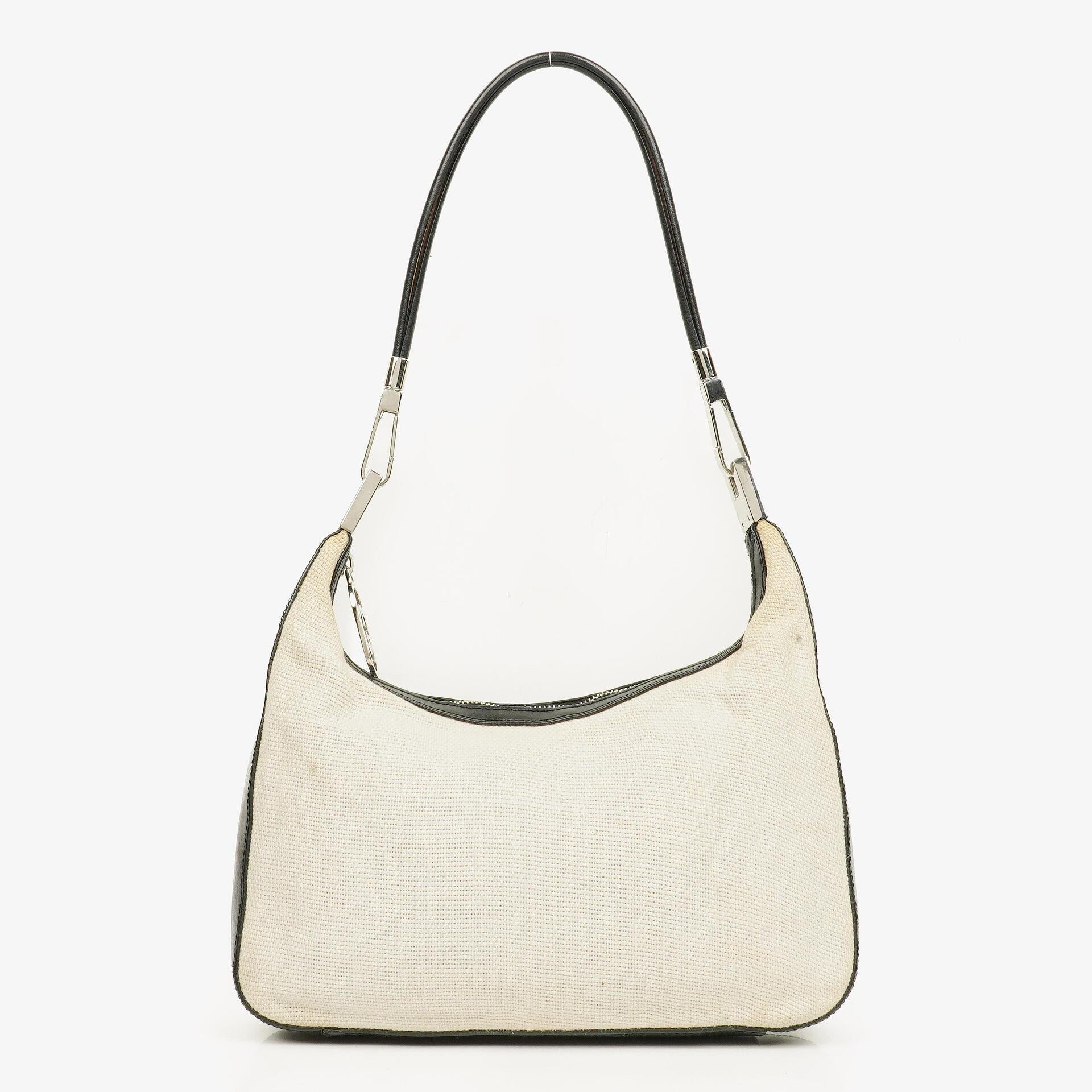 Gucci GG Bi-Colour Woven Shoulder Hobo Bag