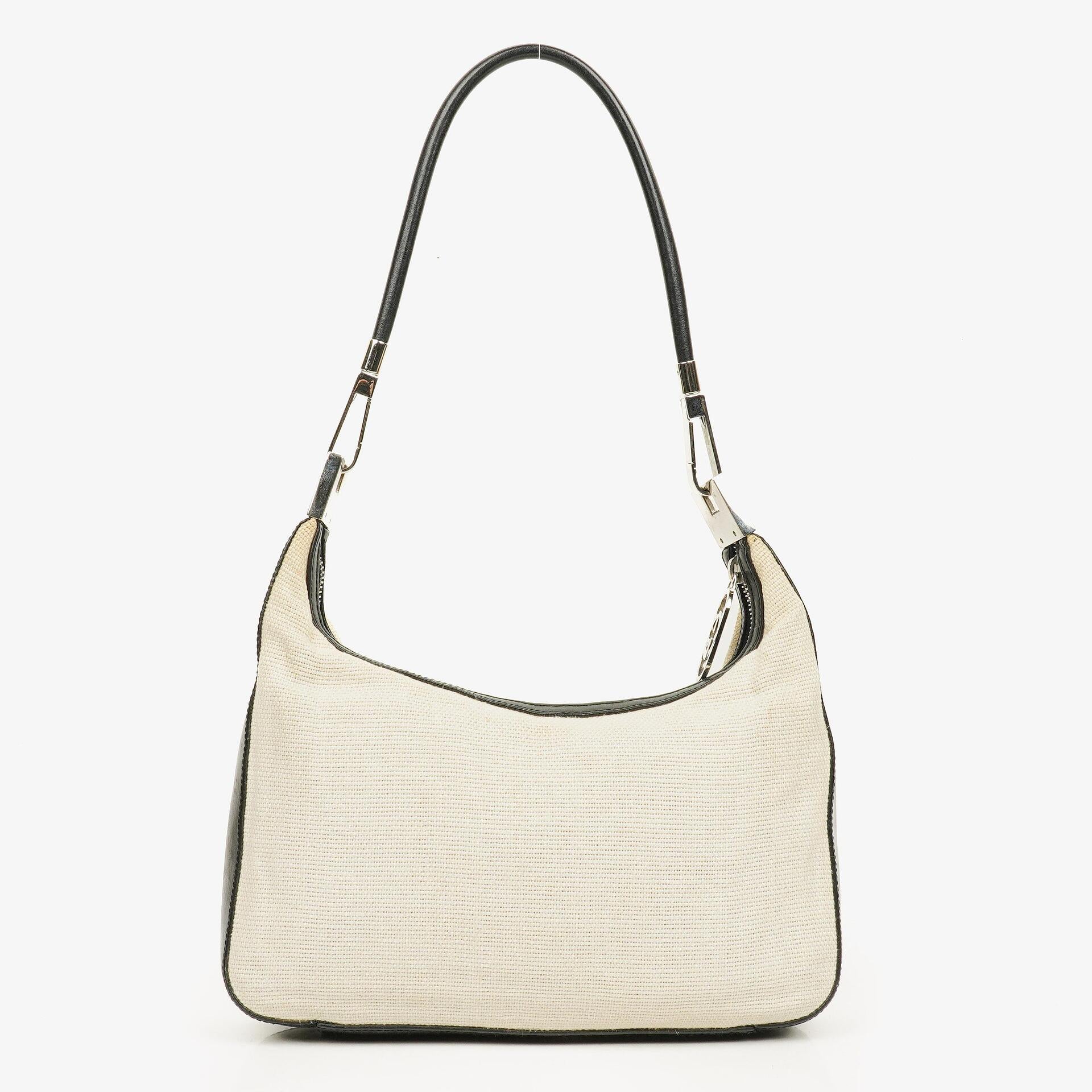 Gucci GG Bi-Colour Woven Shoulder Hobo Bag
