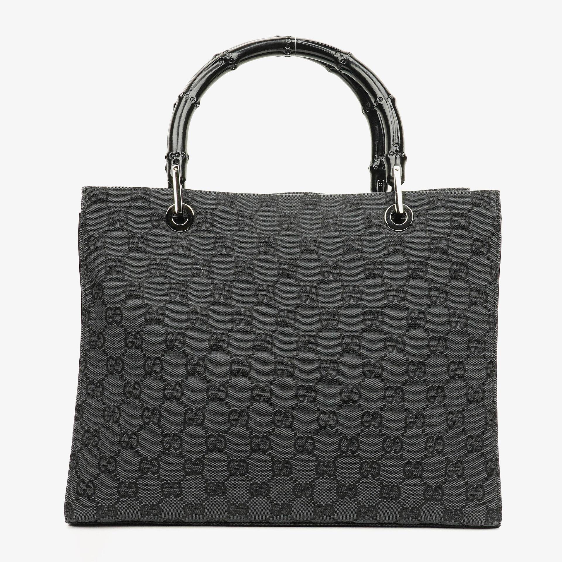 Gucci GG Canvas Bamboo Top Handle Tote Bag